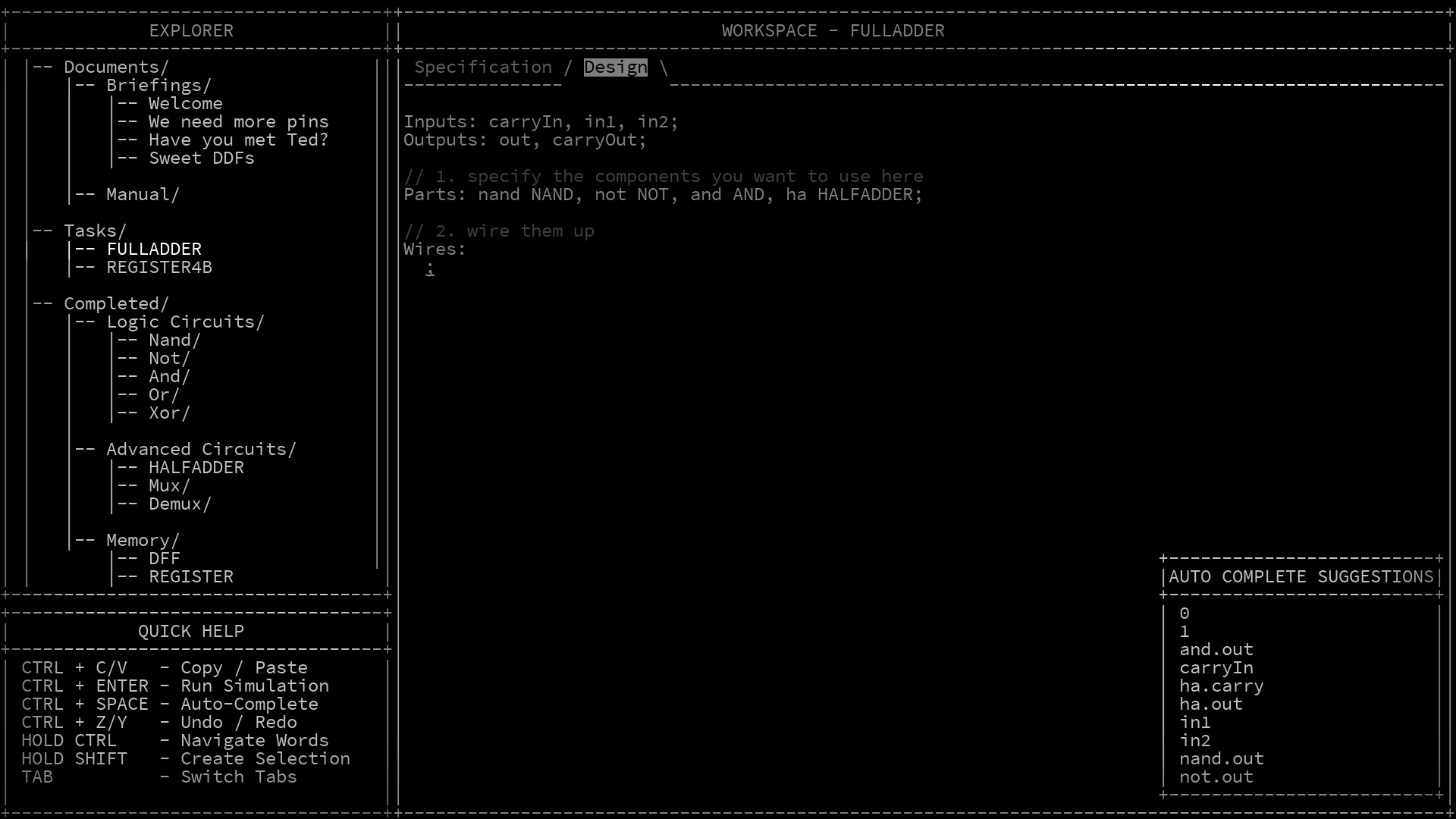Digital Circuit Design Workspace with Explorer and Autocomplete HD Wallpaper