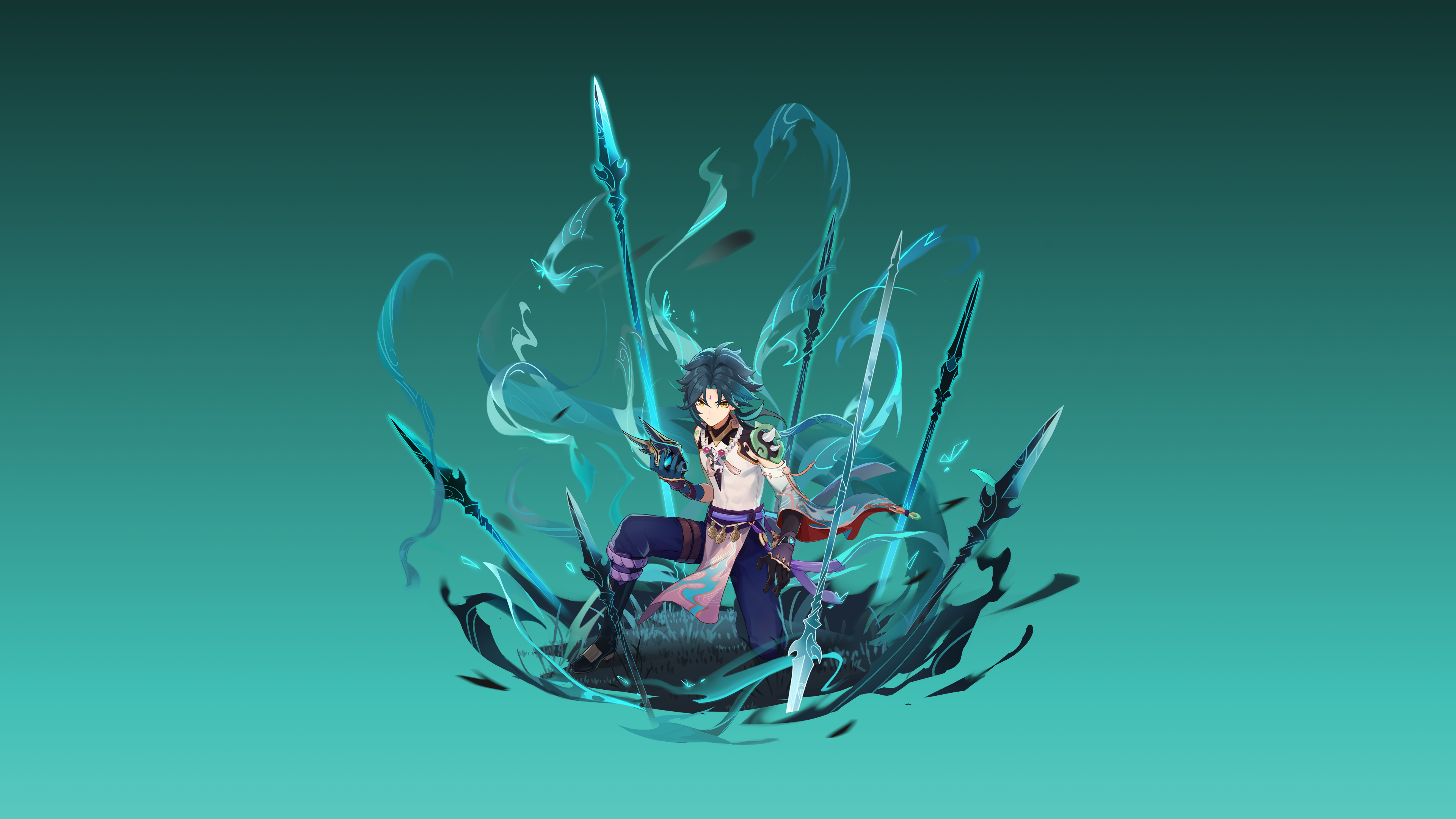 Xiao with Lances in Genshin Impact HD Wallpaper