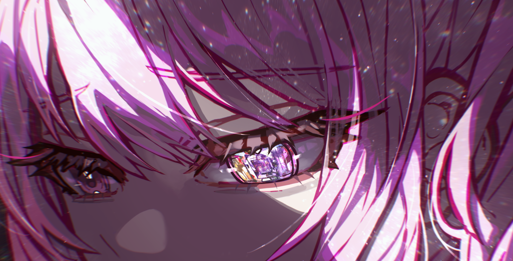 Akiyama Mizuki's multi-colored eyes in Project Sekai HD Wallpaper
