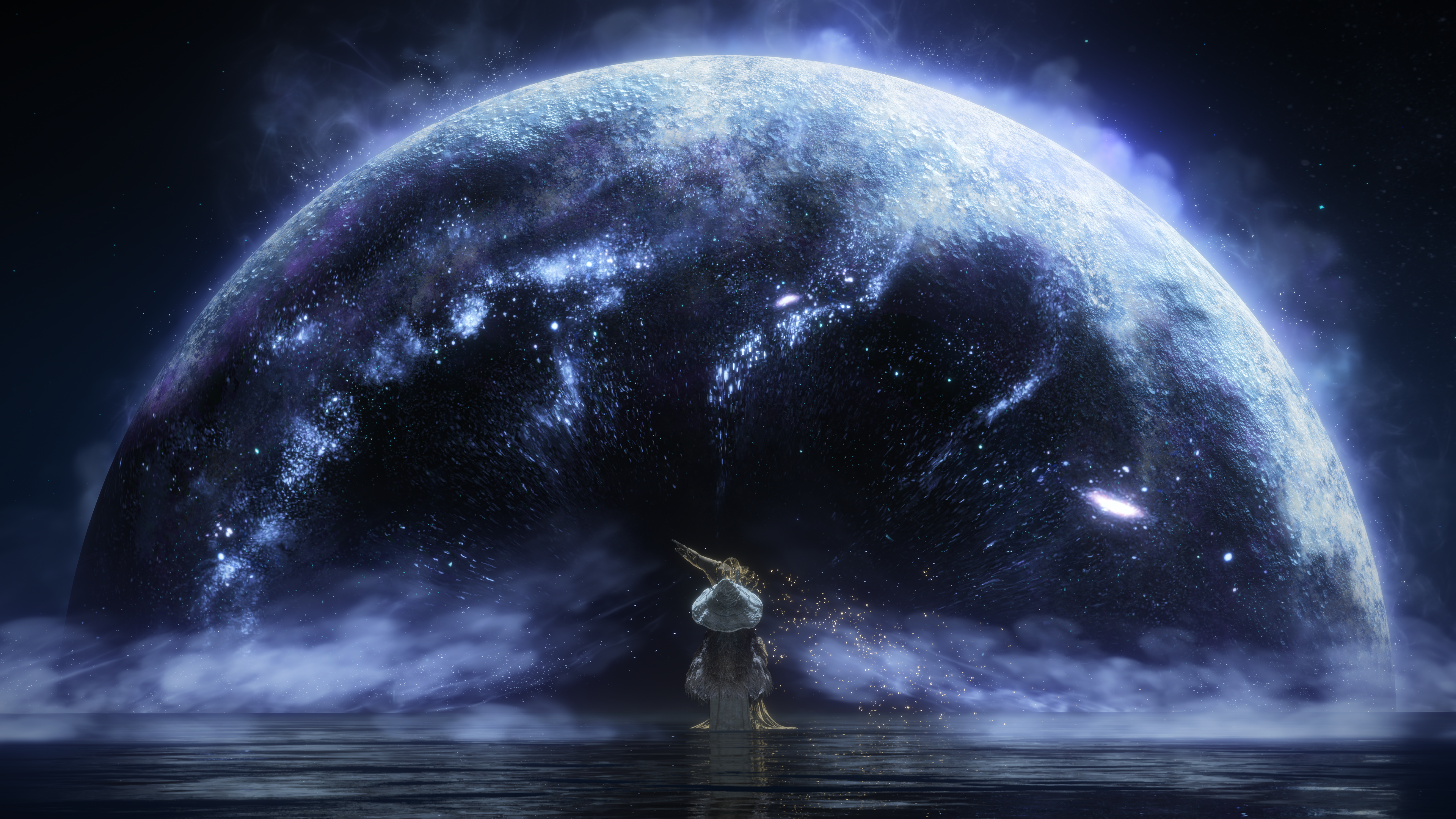 4K Elden Ring Moon Reflection HD Wallpaper