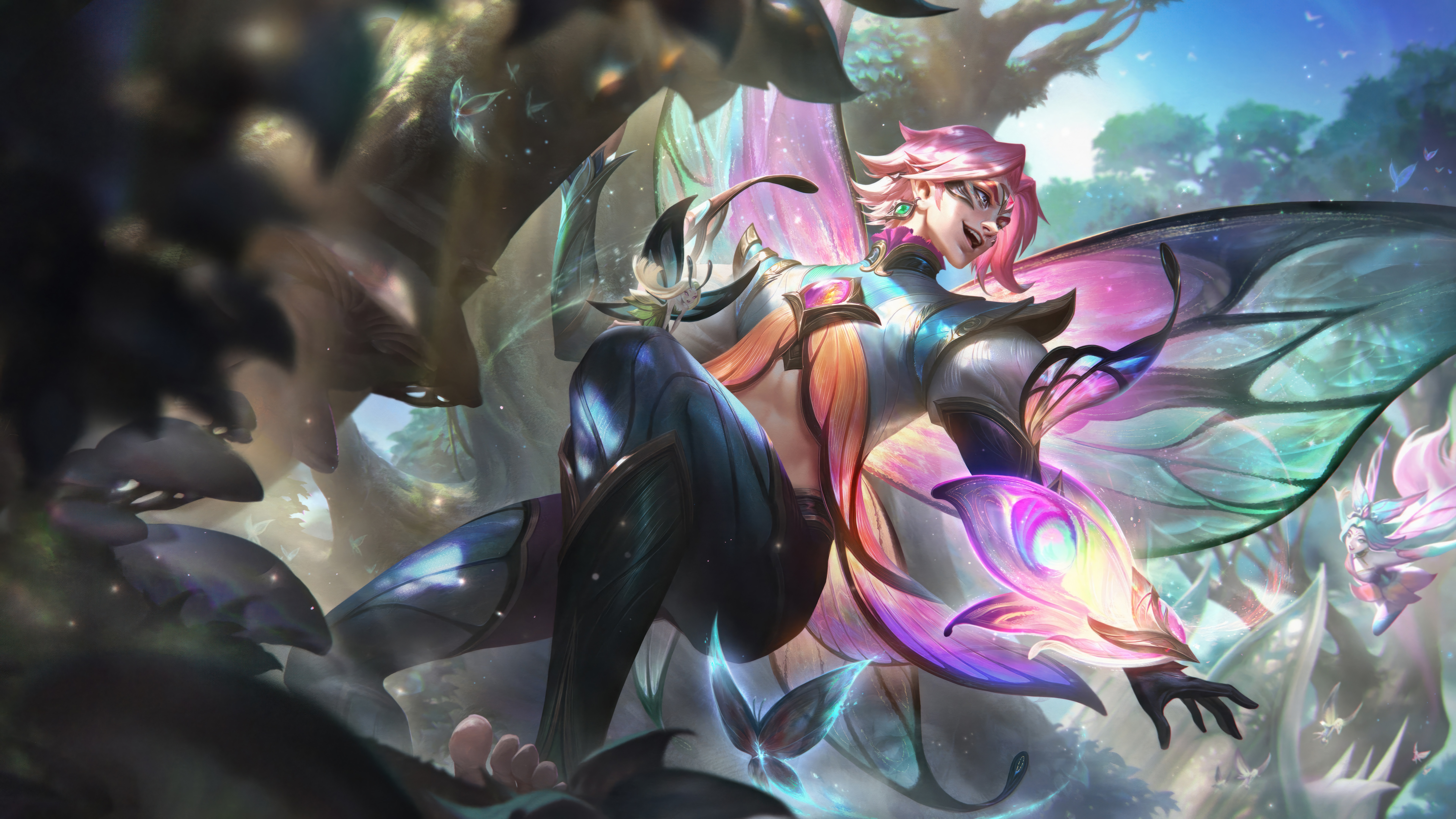 Faerie Court Ezreal in a Forest HD Wallpaper