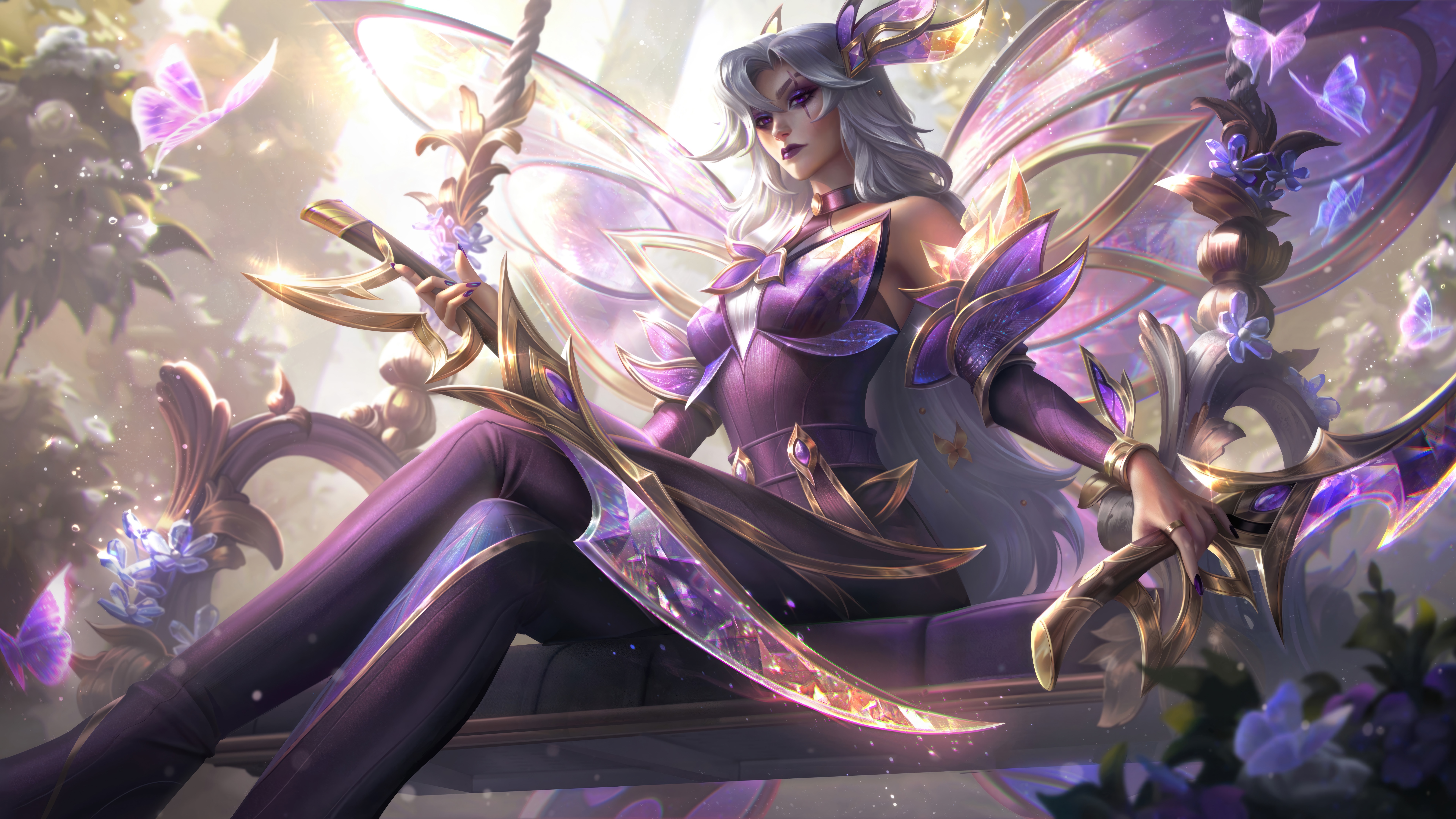 Katarina Faerie Court Prestige Edition 4K League of Legends HD Wallpaper