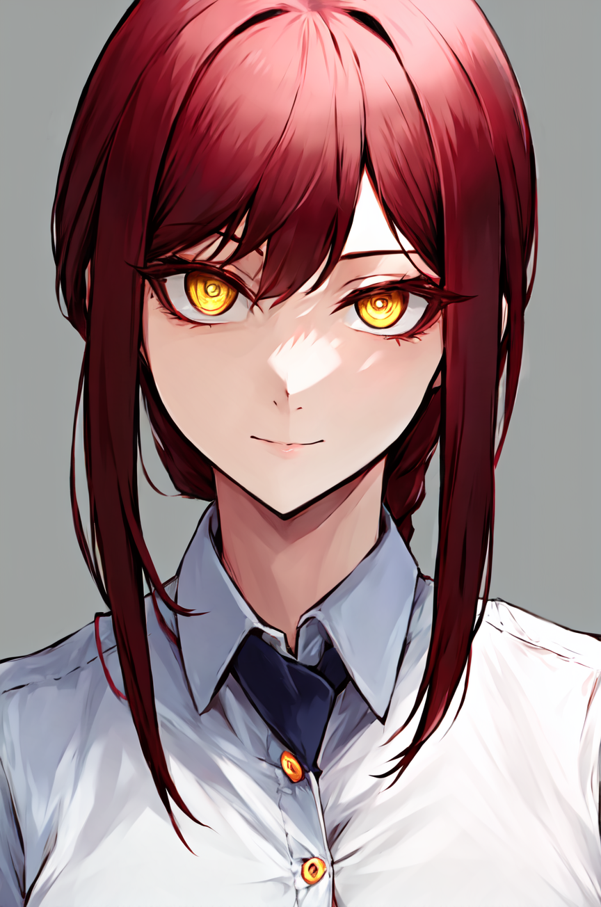 Makima from Chainsaw Man with yellow eyes HD Phone Wallpaper