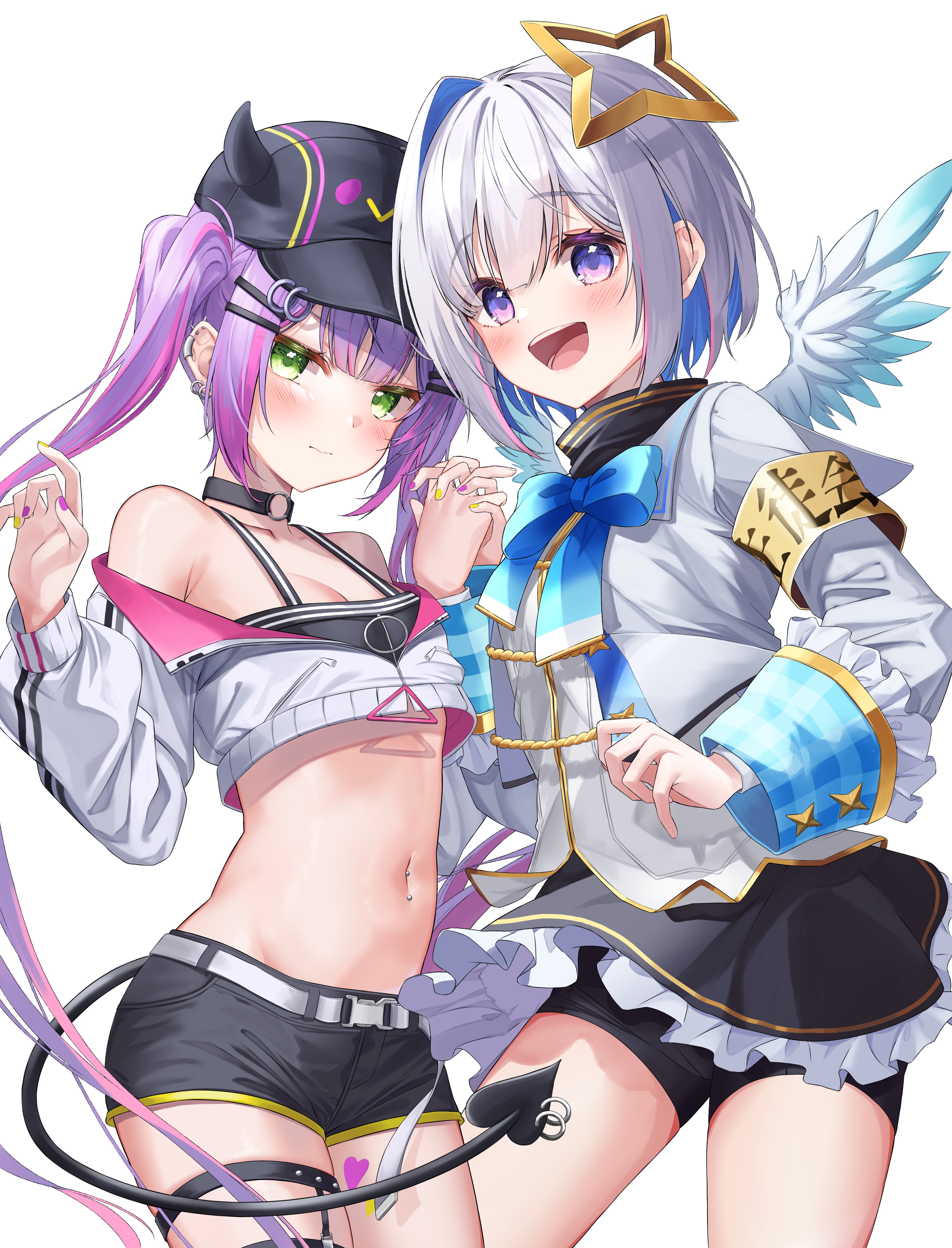 Tokoyami Towa and Amane Kanata from Hololive HD Phone Wallpaper