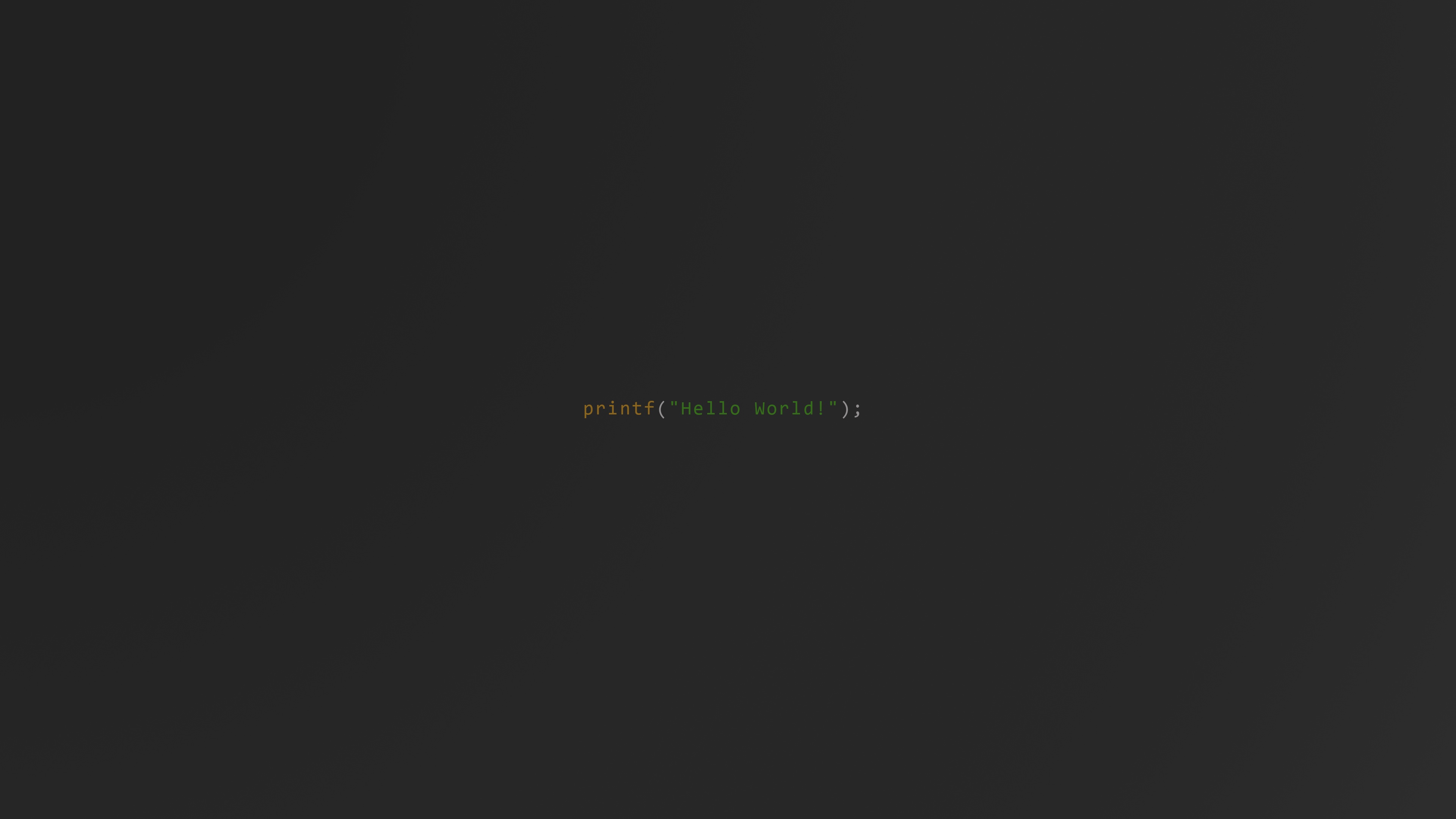 4K programming text 'Hello World!' HD Wallpaper