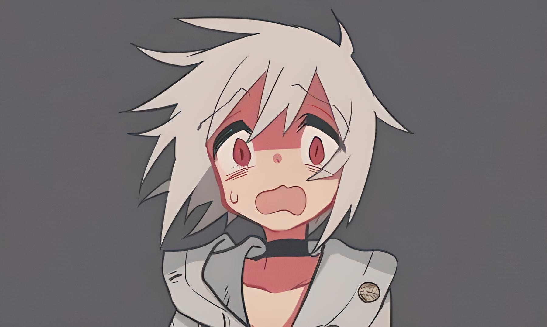 Anime character with white hair and red eyes HD Wallpaper