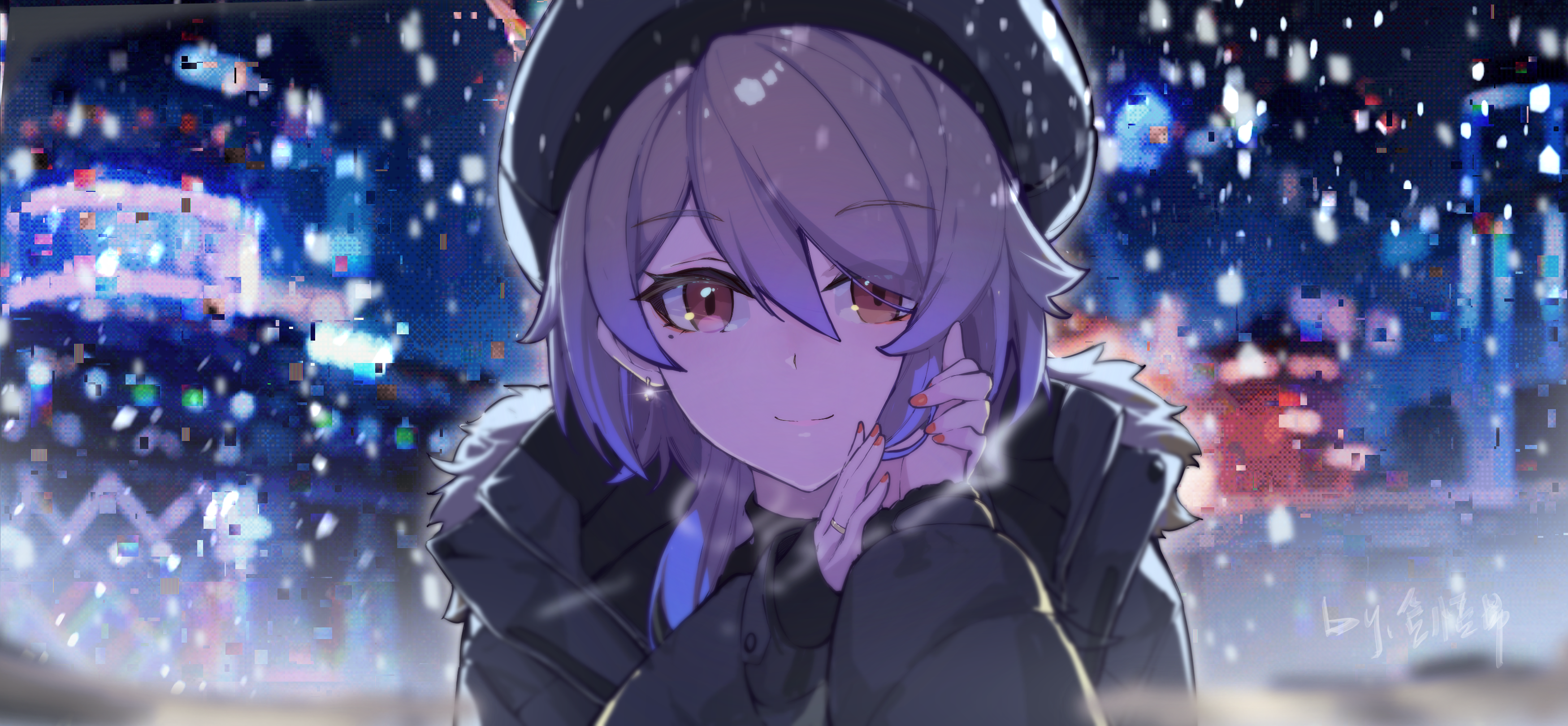 Rita Rossweisse in Honkai Impact 3rd during snowfall HD Wallpaper