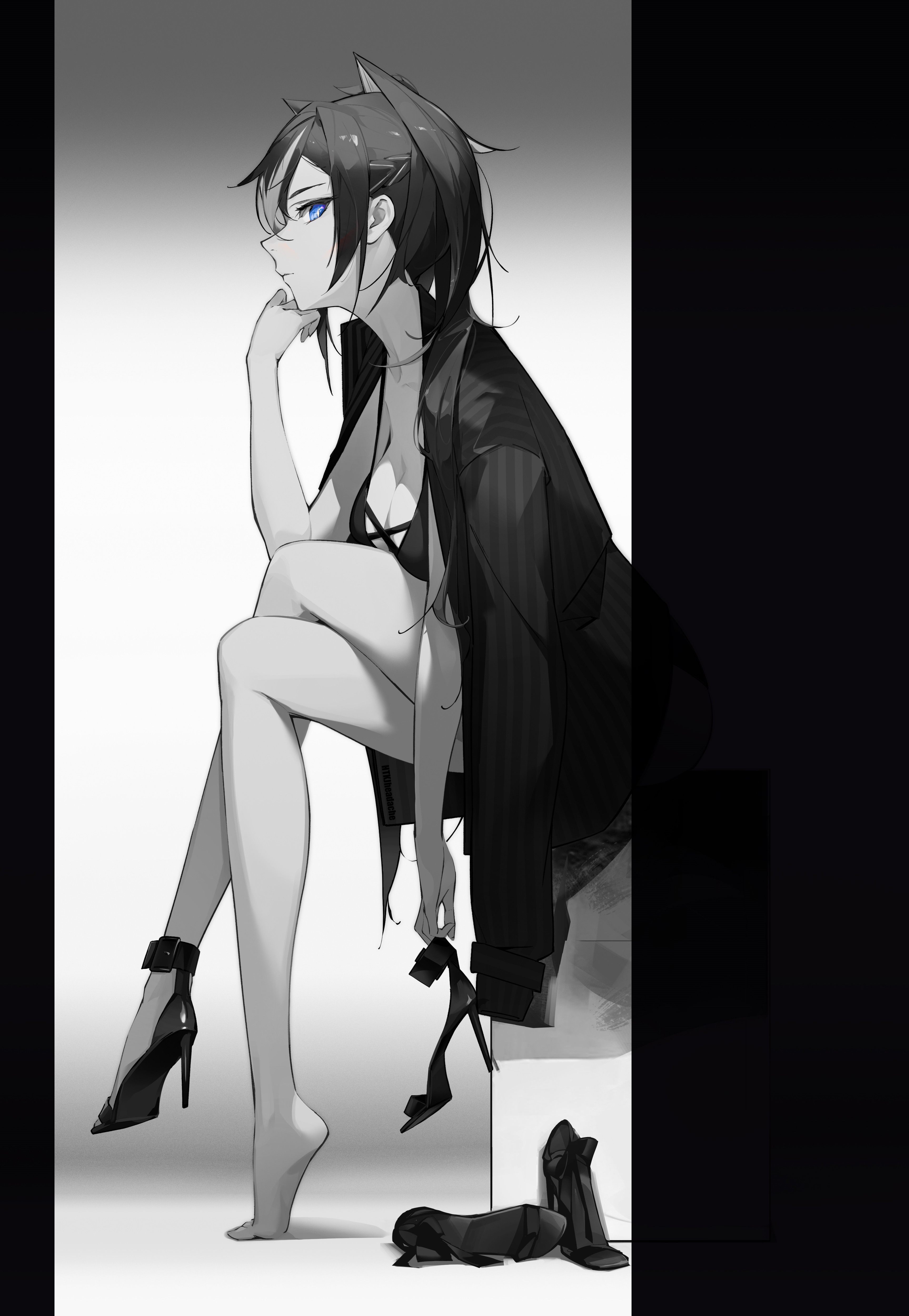 Dehya from Genshin Impact with cat ears and heels HD Phone Wallpaper