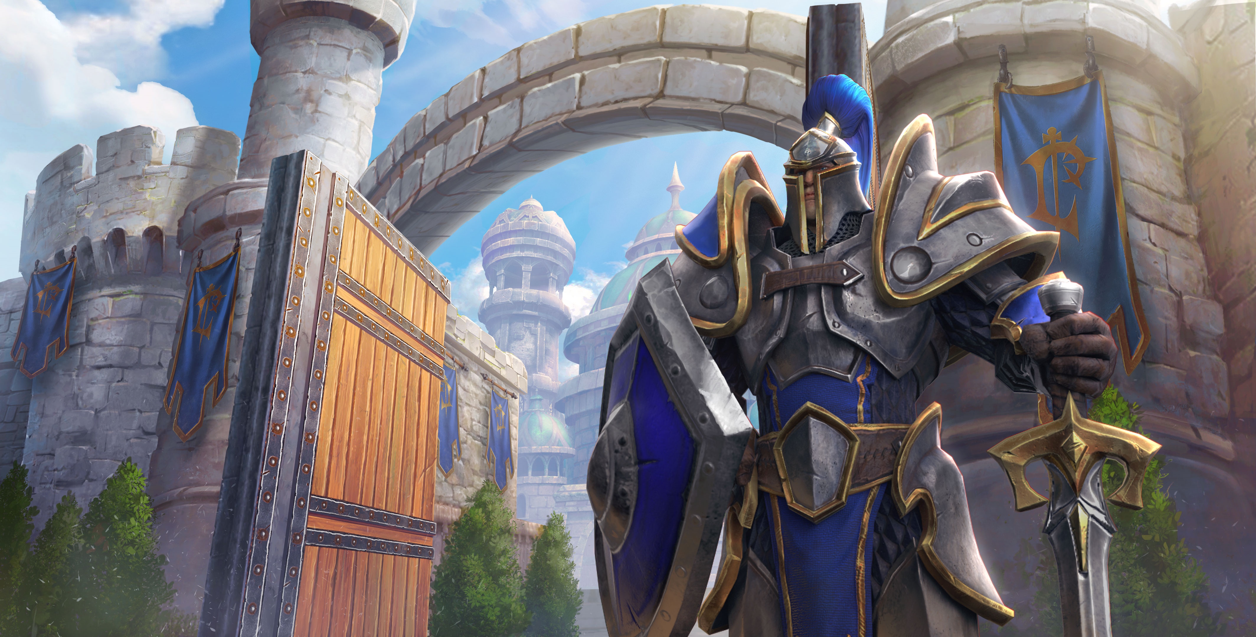 Warcraft III: Reforged Knight with Sword and Shield HD Wallpaper