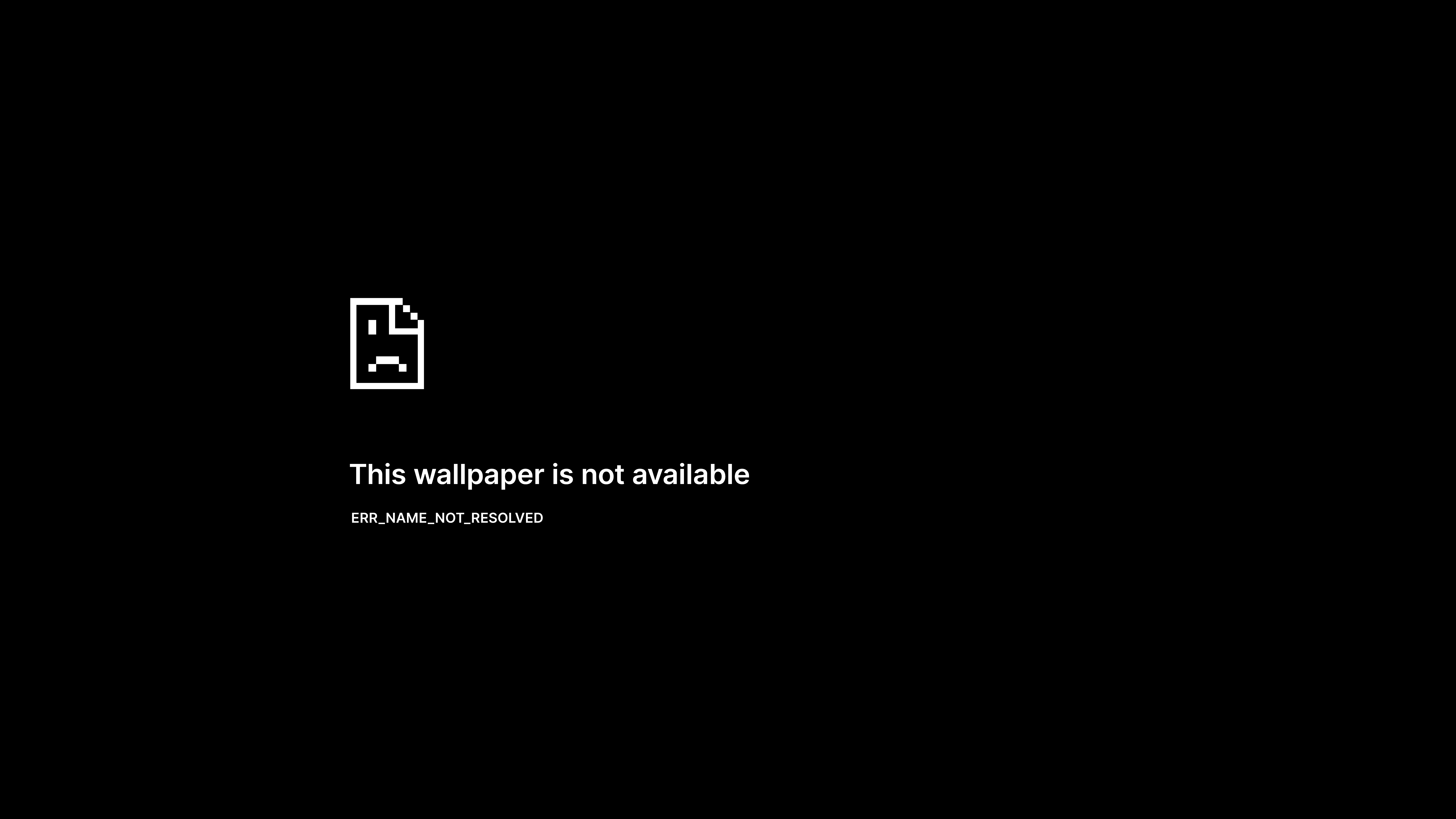 4K minimalist error screen with sad face icon HD Wallpaper