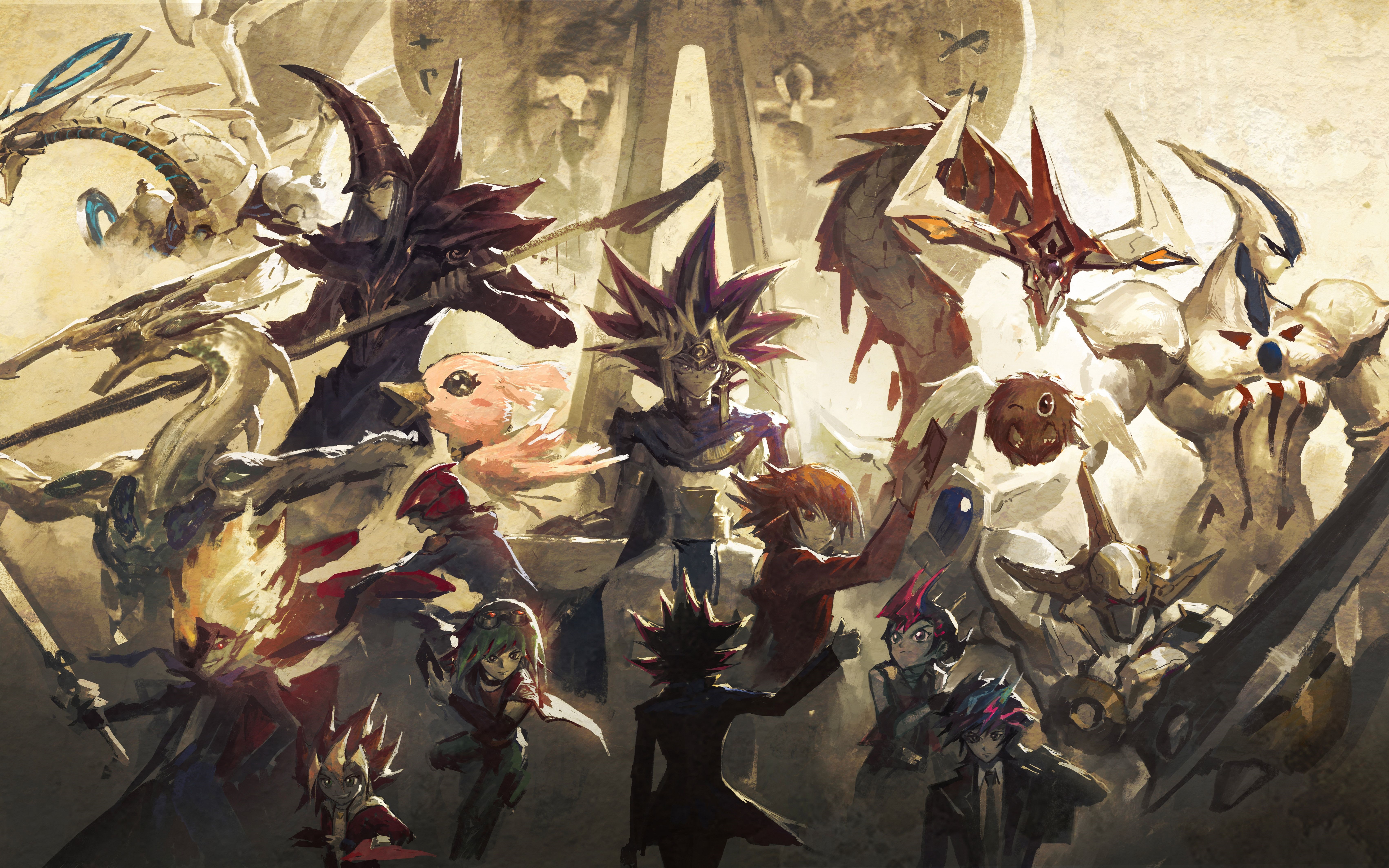 Yu-Gi-Oh! Characters and Monsters HD Wallpaper