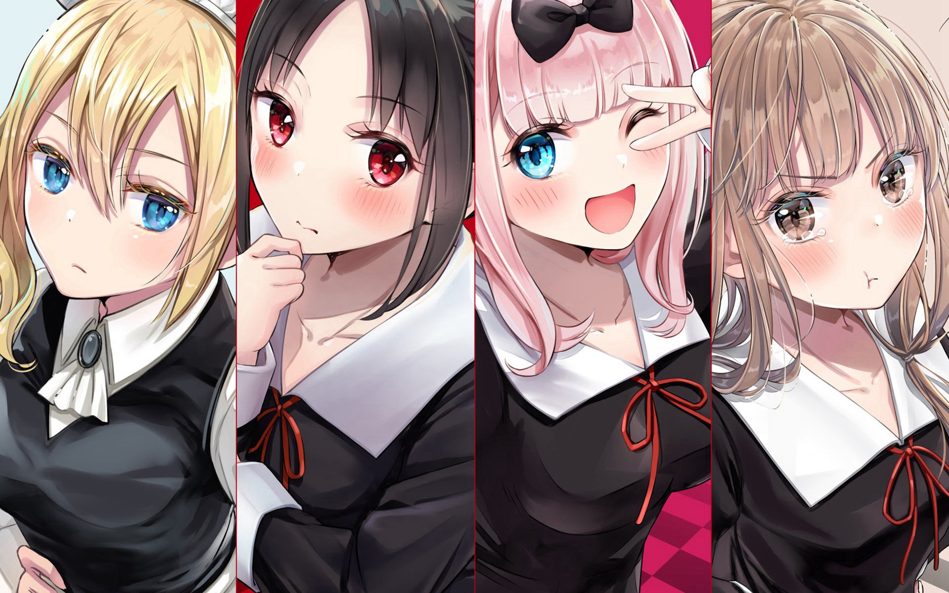 Kaguya-Sama: Love is War Characters Collage HD Wallpaper