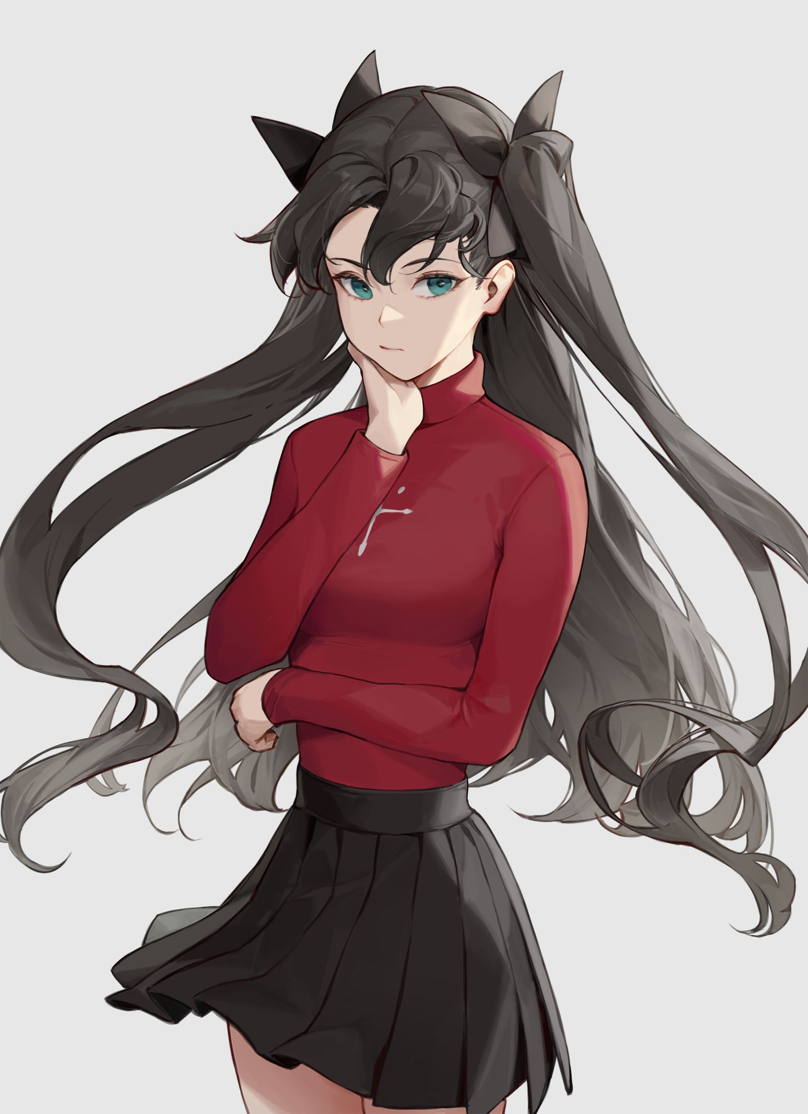 Tohsaka Rin from Fate series with twintails HD Phone Wallpaper