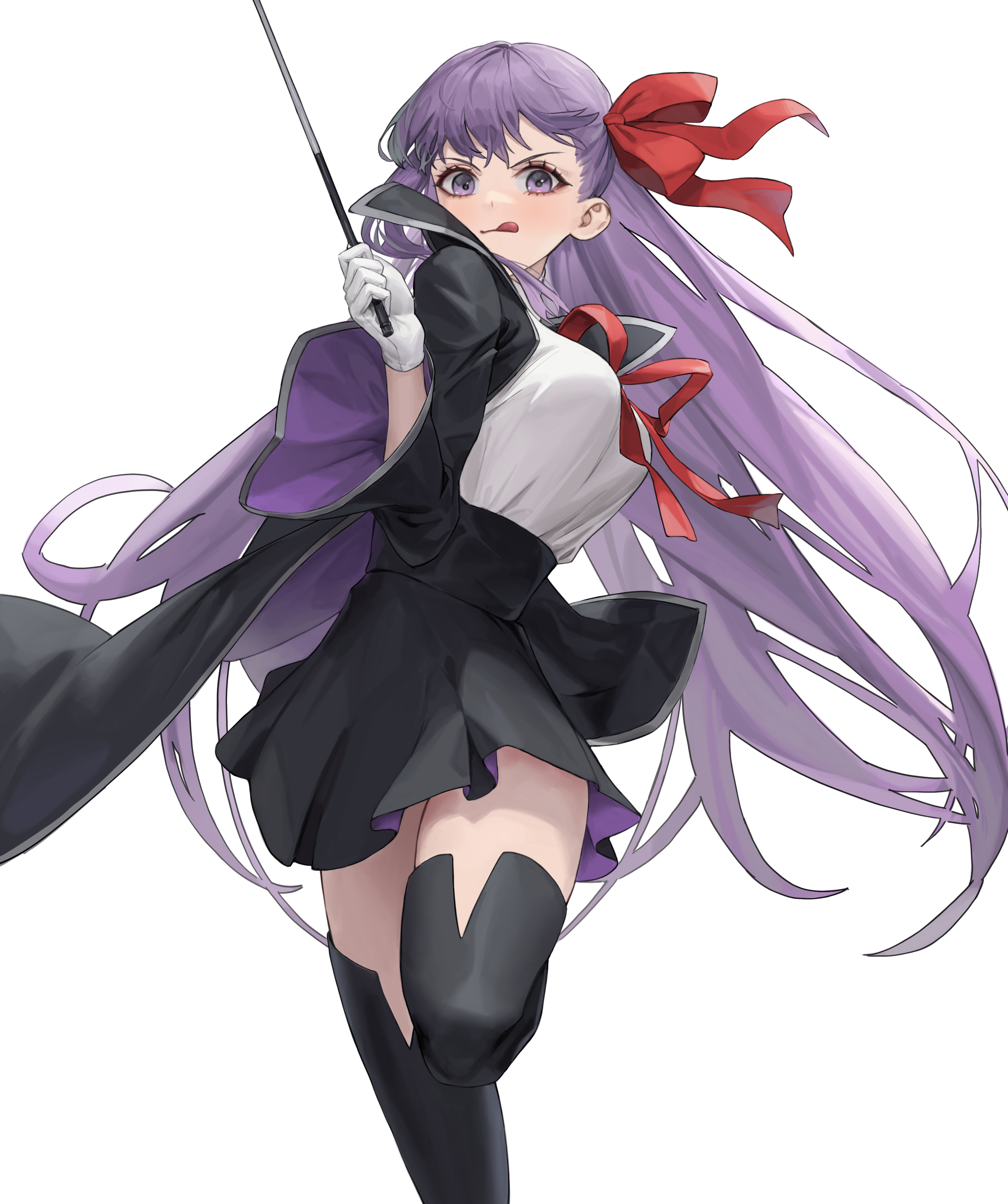 BB from Fate series with purple hair and tongue out HD Phone Wallpaper