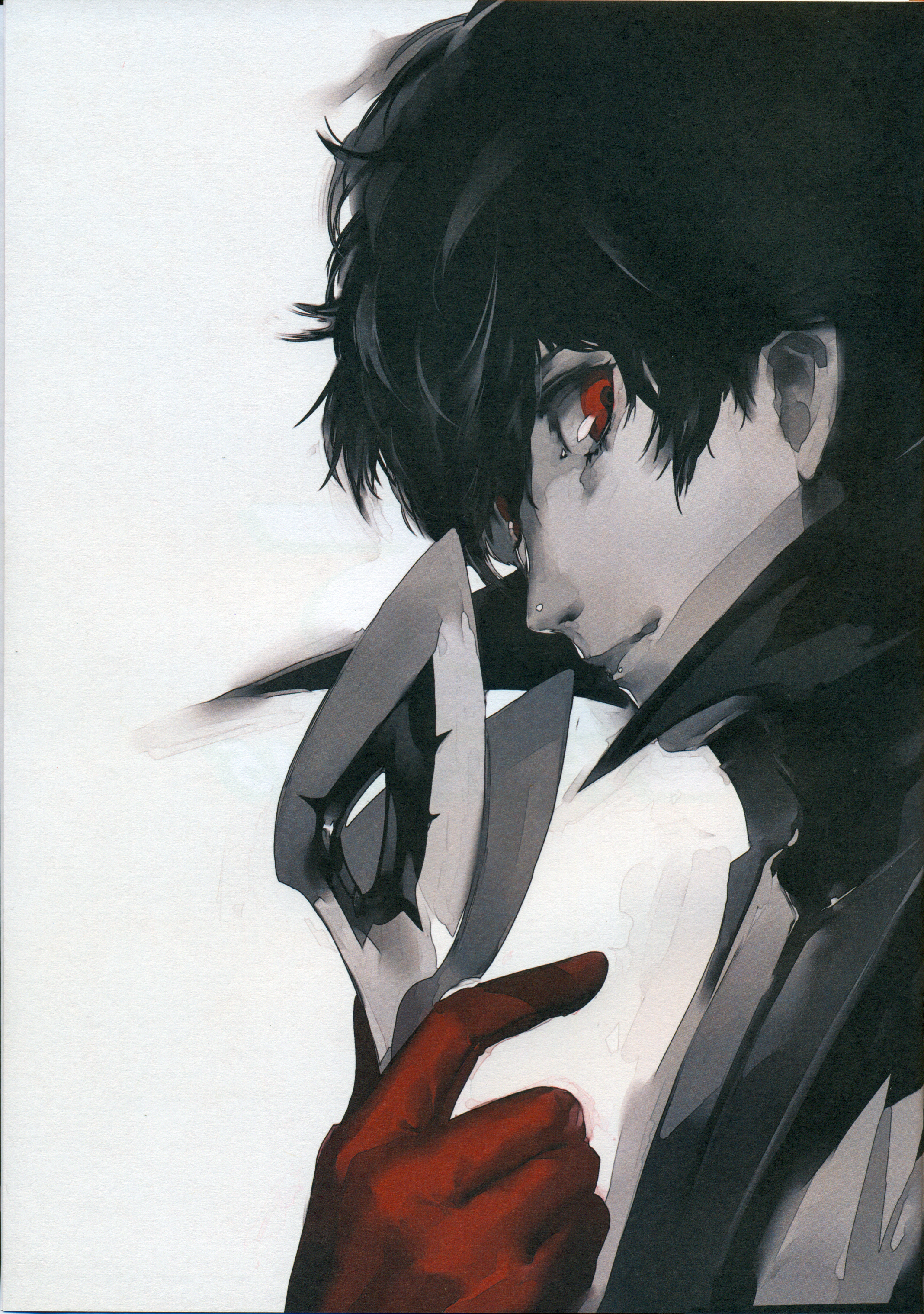 Akira Kurusu holding a mask, Persona 5 HD Phone Wallpaper