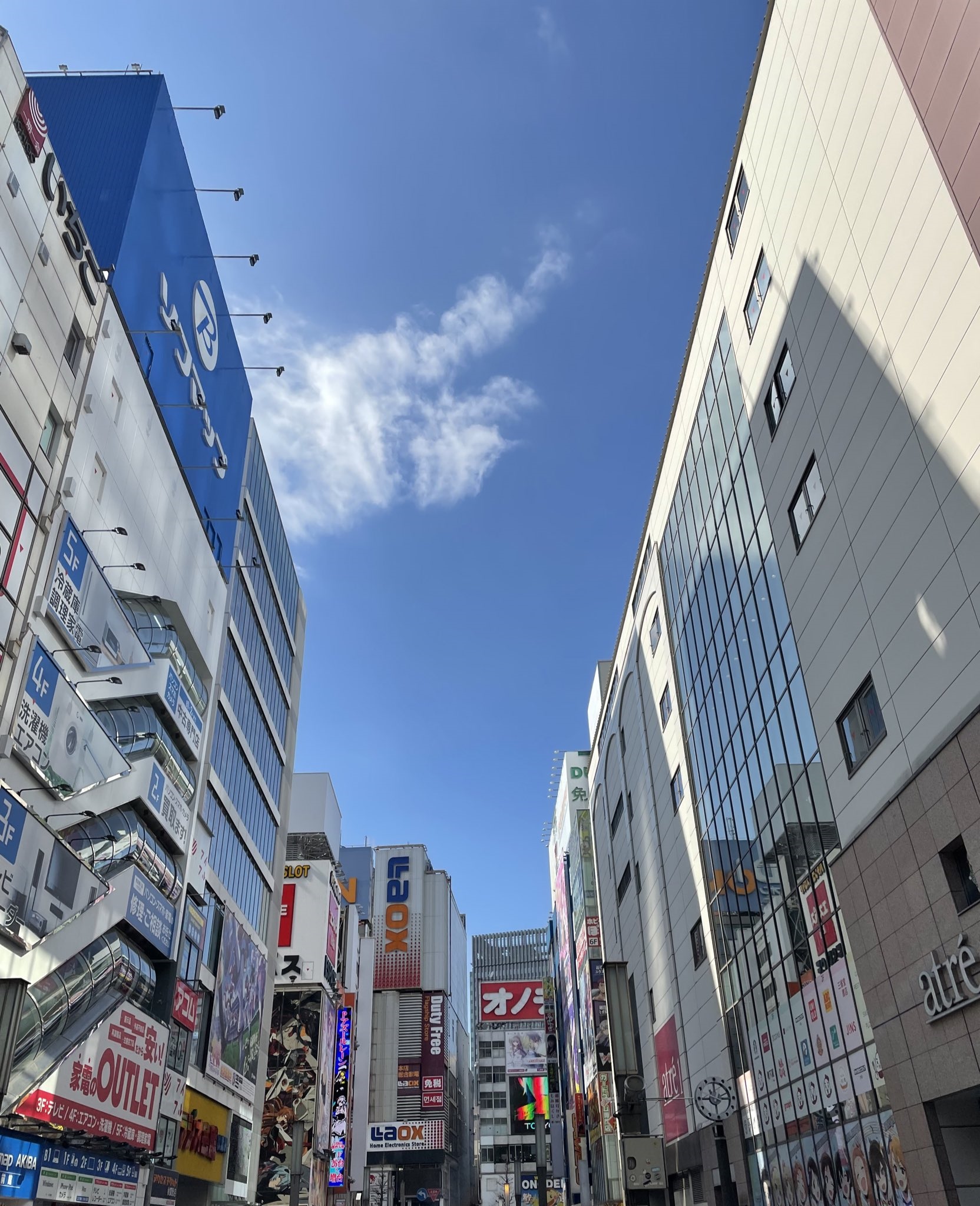 Akihabara street with buildings and signs HD Phone Wallpaper