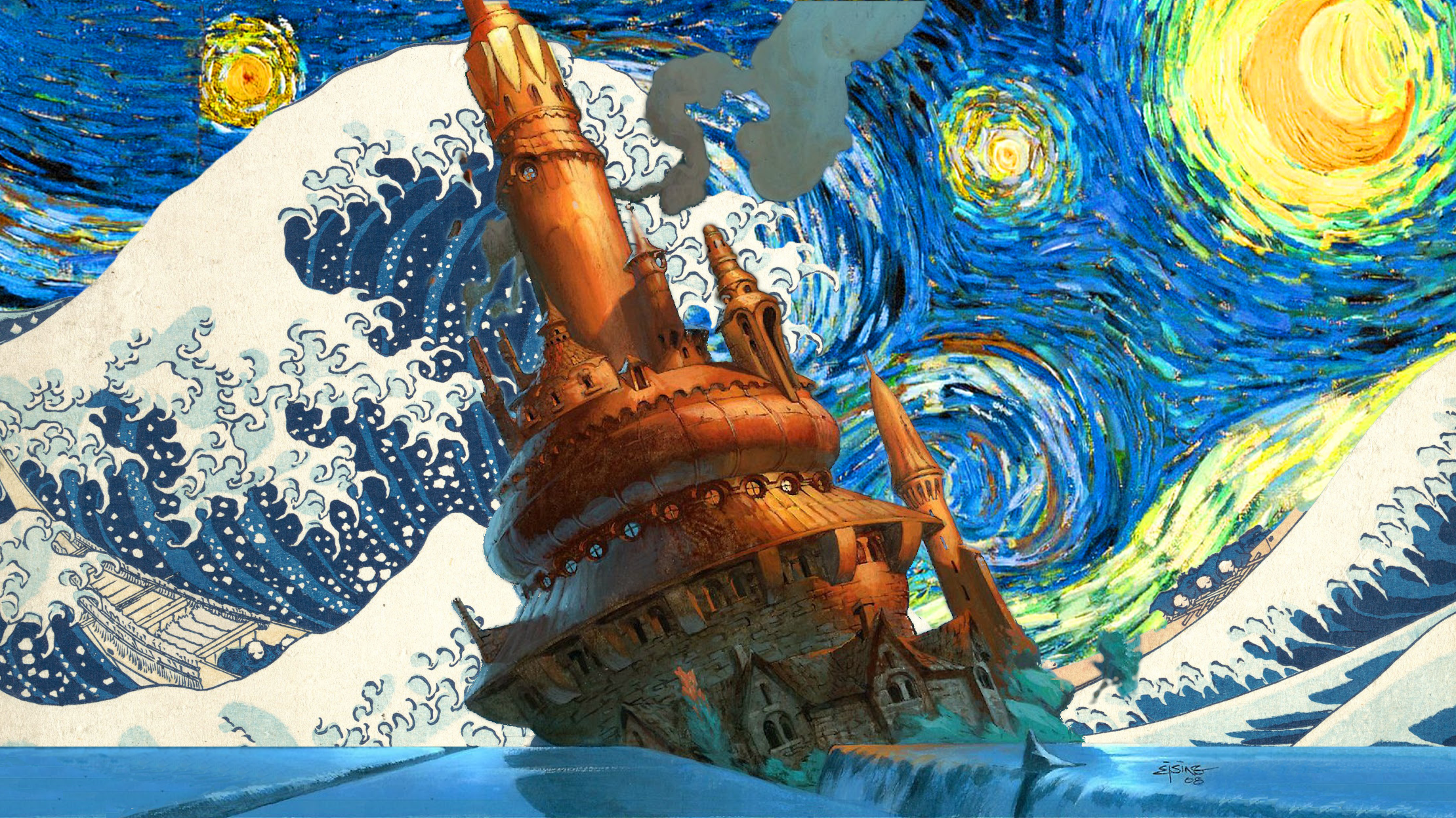 Magic: The Gathering The Great Wave off Kanagawa HD Wallpaper