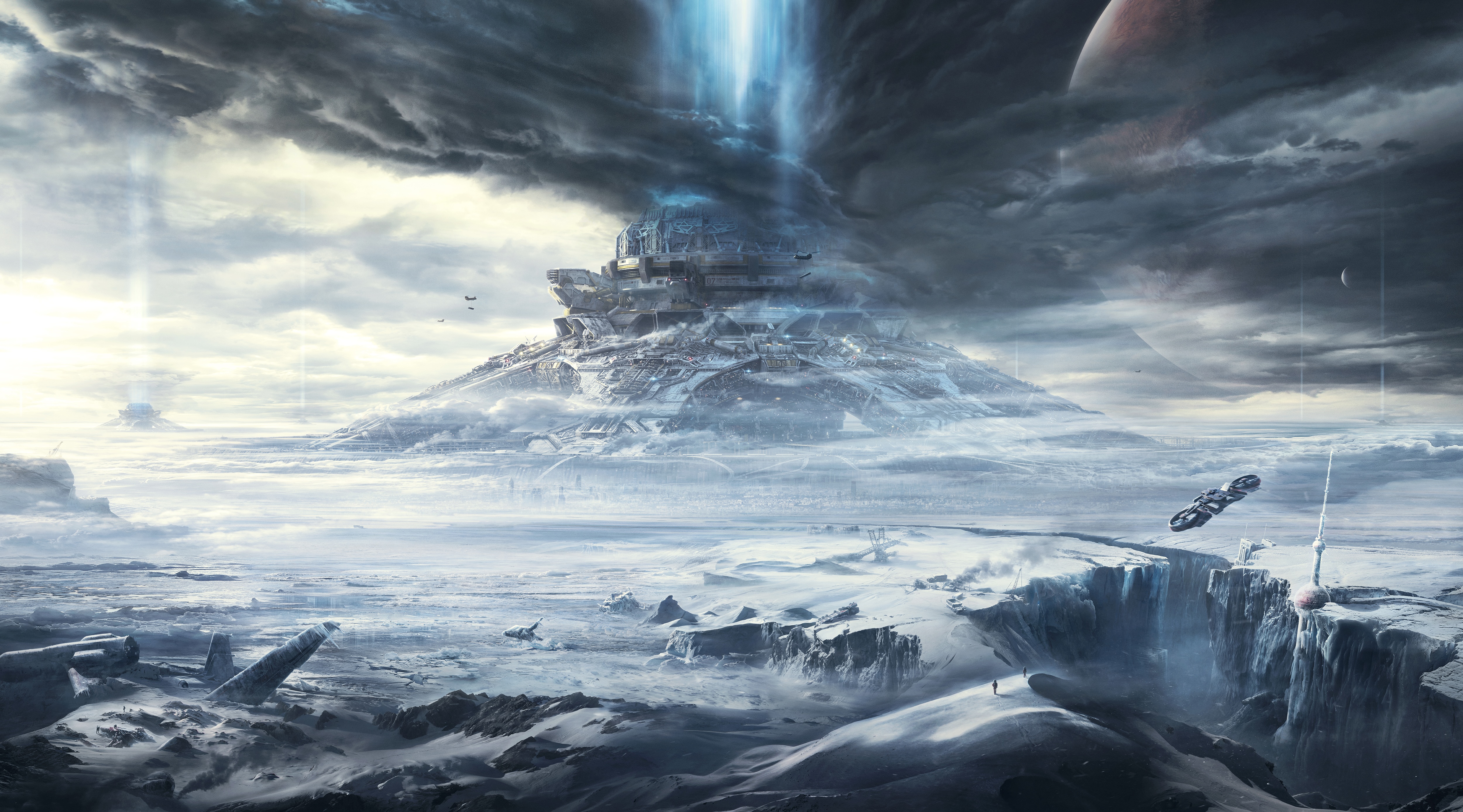 The Wandering Earth 2 4K Snow Landscape HD Wallpaper