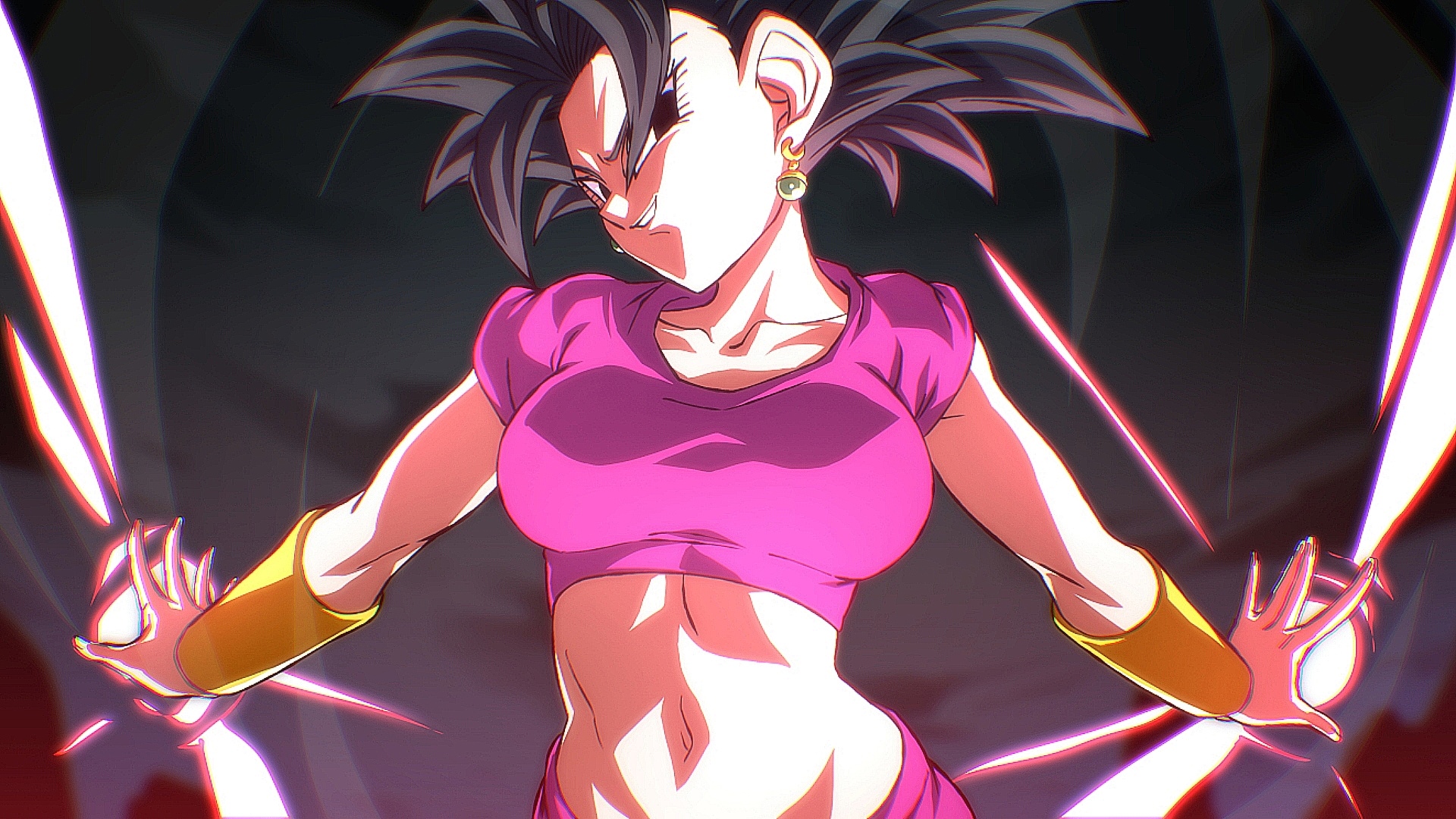 Kefla from Dragon Ball Super in pink clothing HD Wallpaper