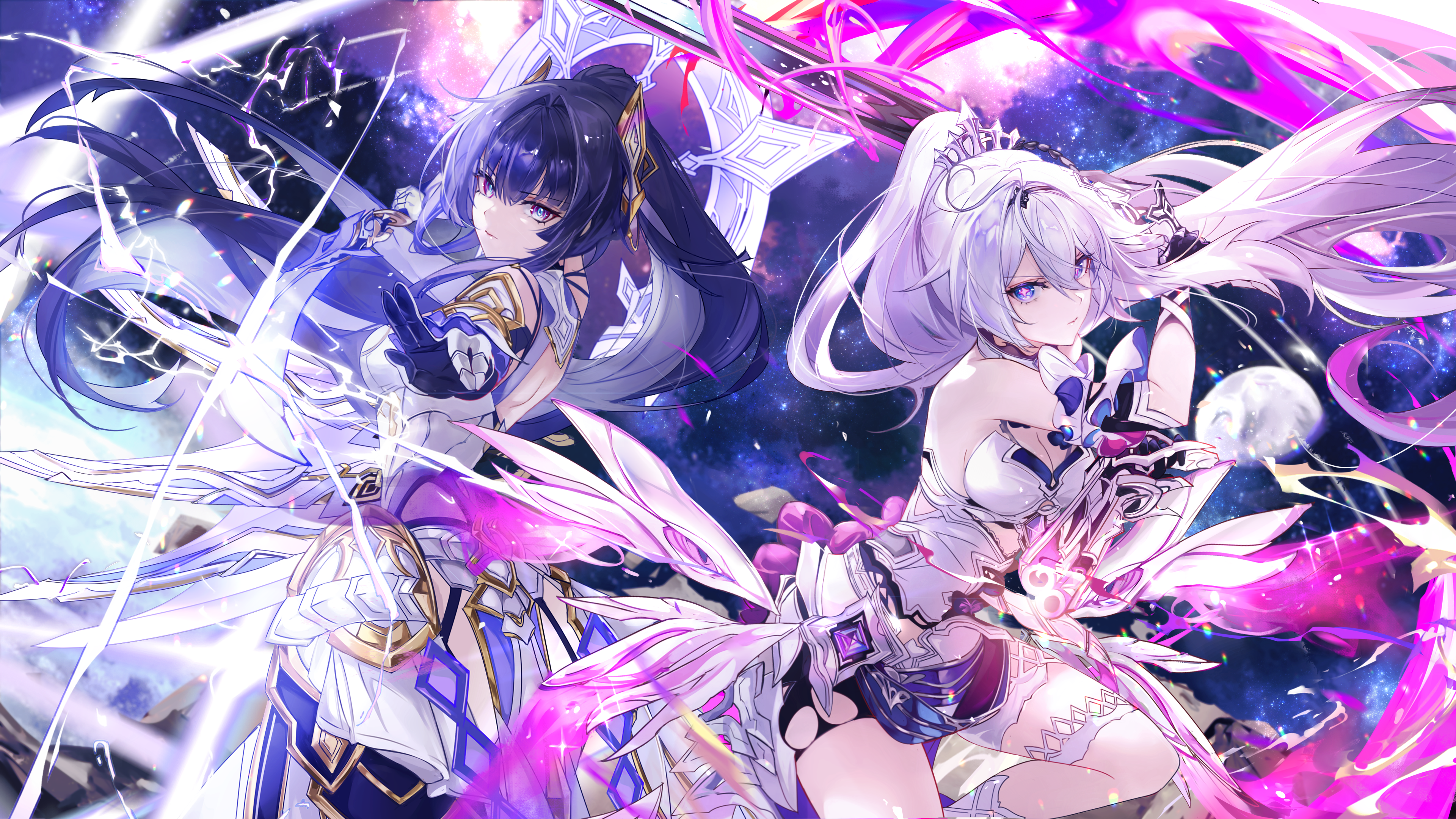 4K Honkai Impact 3rd Kiana Kaslana and Raiden Mei HD Wallpaper