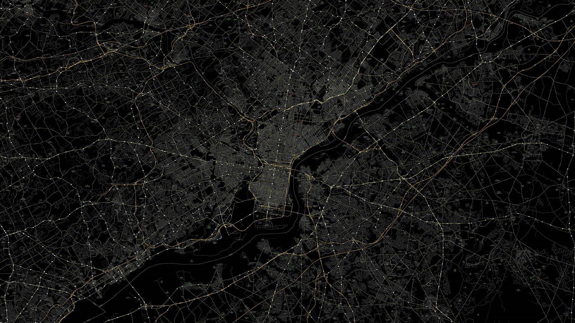 Aerial view of Philadelphia and the Delaware River HD Wallpaper