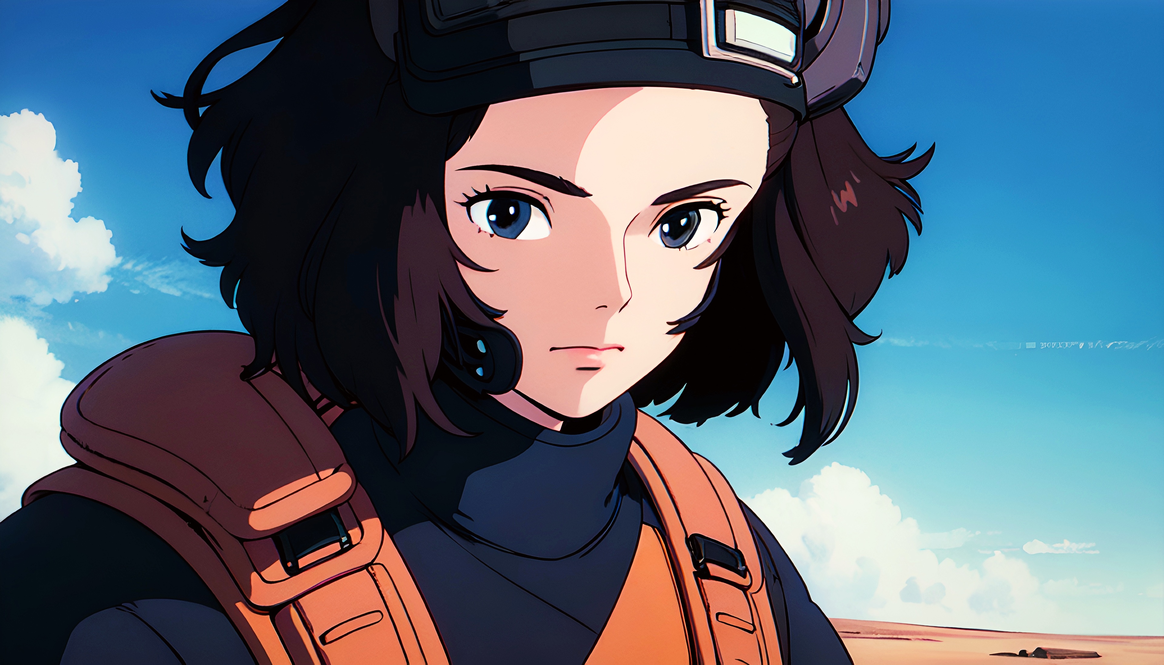 4K Star Wars Anime Girl in Desert HD Wallpaper
