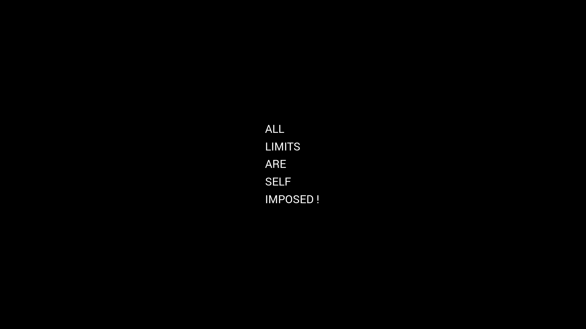 Motivational quote about self-imposed limits on black background HD Wallpaper