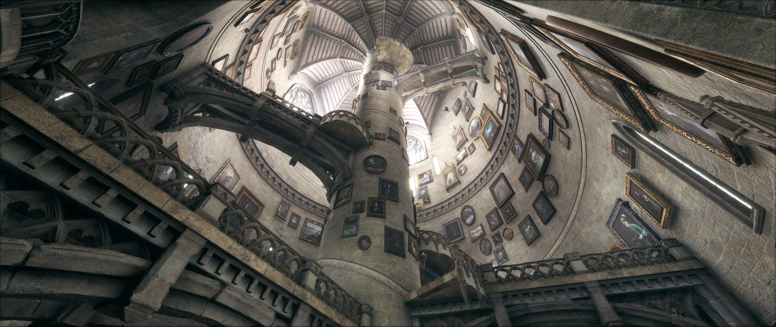 Hogwarts Legacy interior with portraits HD Wallpaper
