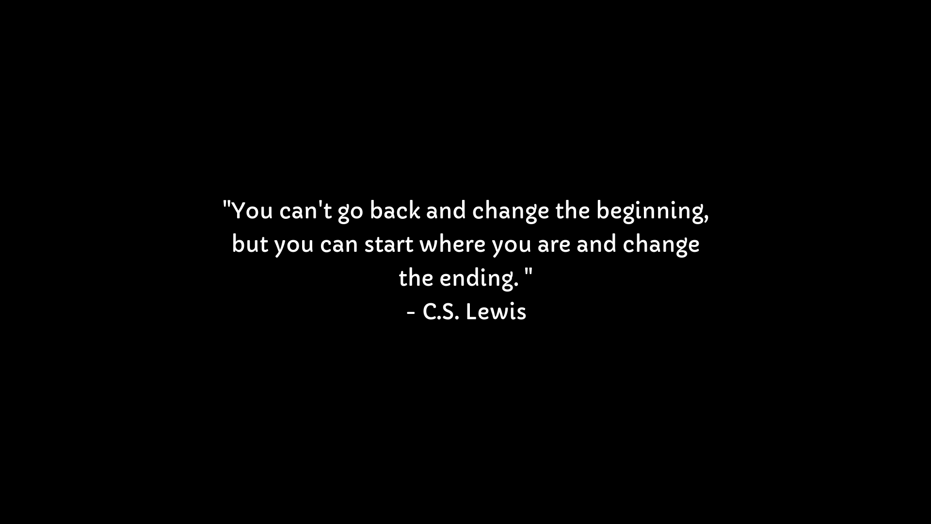 Quote by C.S. Lewis on a black background HD Wallpaper