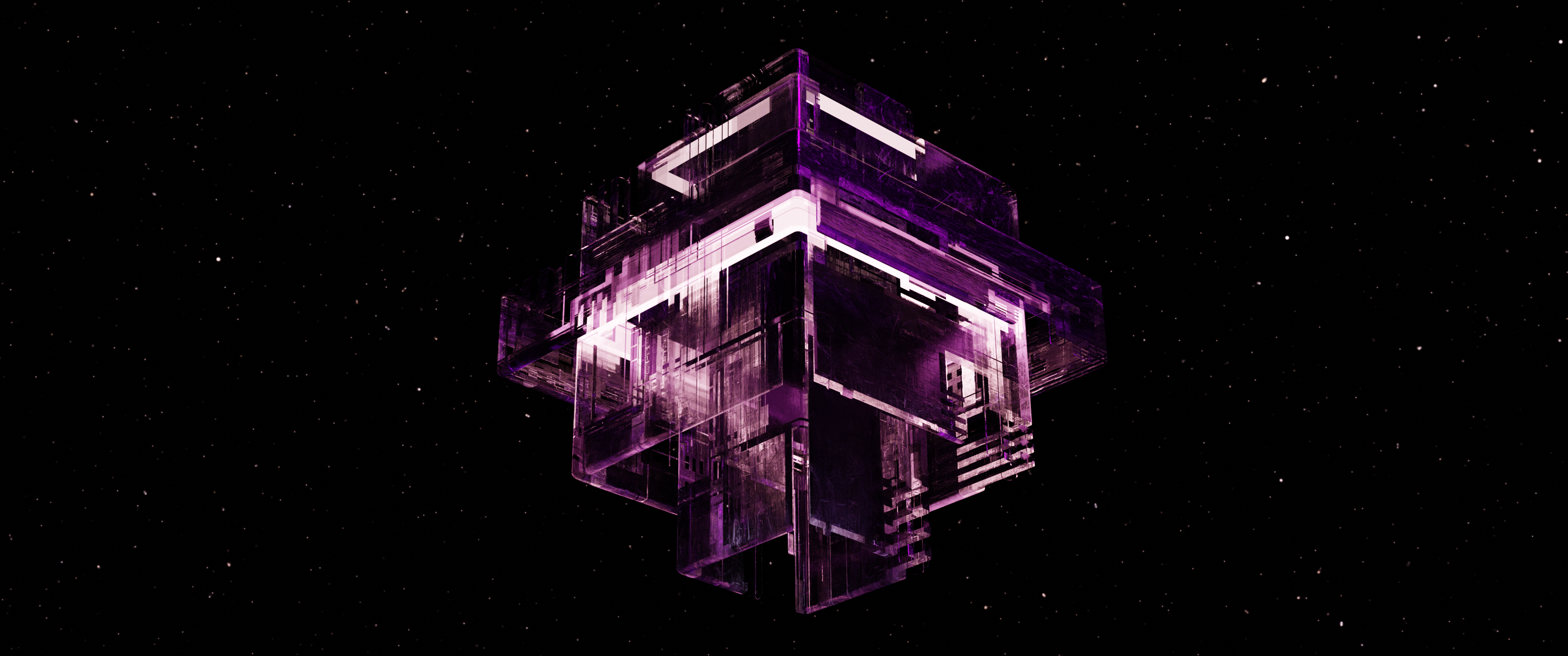 3D Abstract Artwork in Space HD Wallpaper