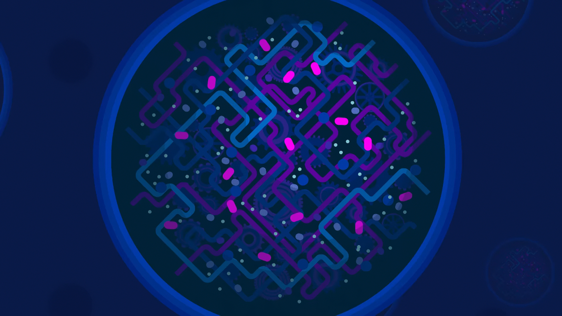 Kurzgesagt – In a Nutshell abstract network HD Wallpaper