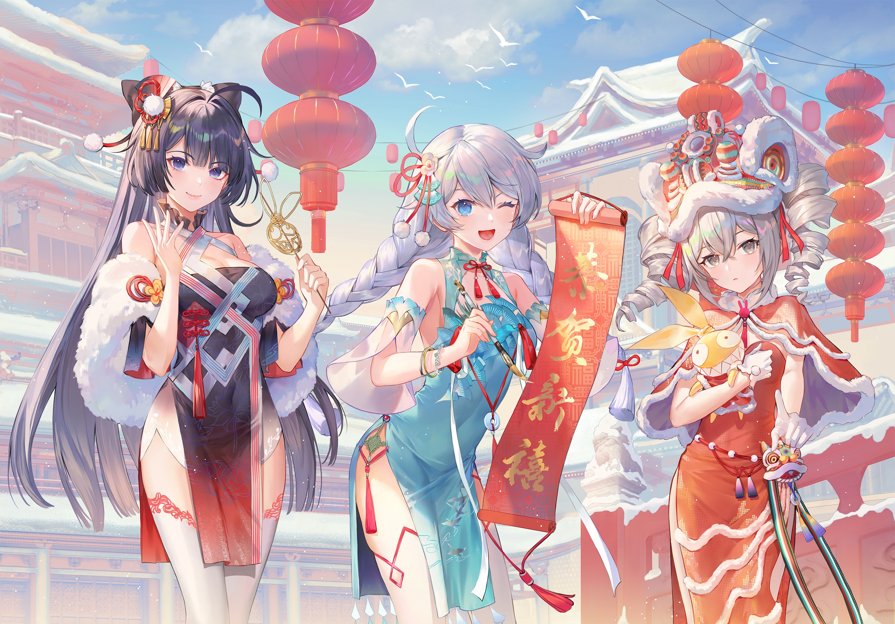 Honkai Impact 3rd characters celebrating Chinese New Year HD Wallpaper