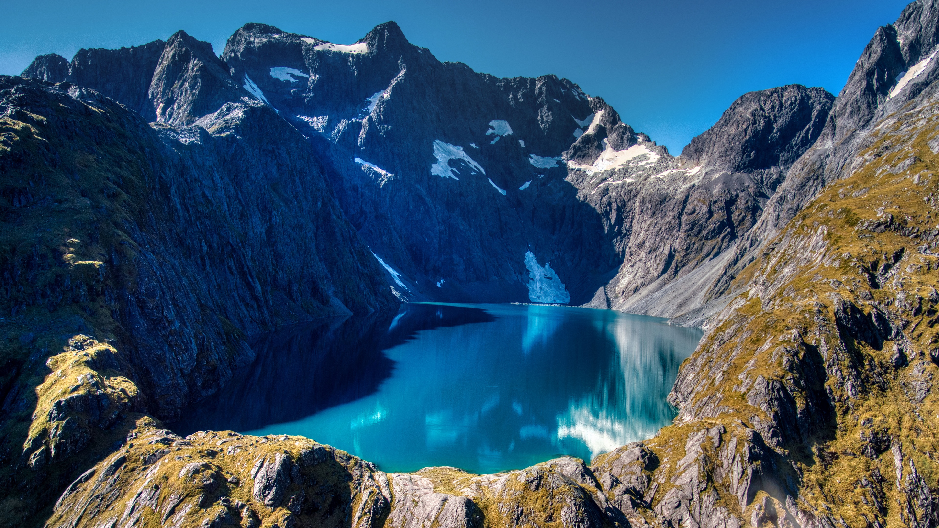 4K Lake and Mountains Landscape HD Wallpaper