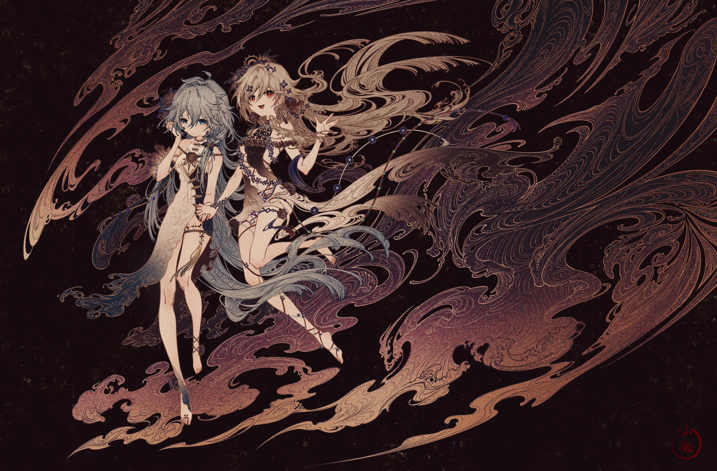 Seele Vollerei and companion in Honkai Impact crossover HD Wallpaper