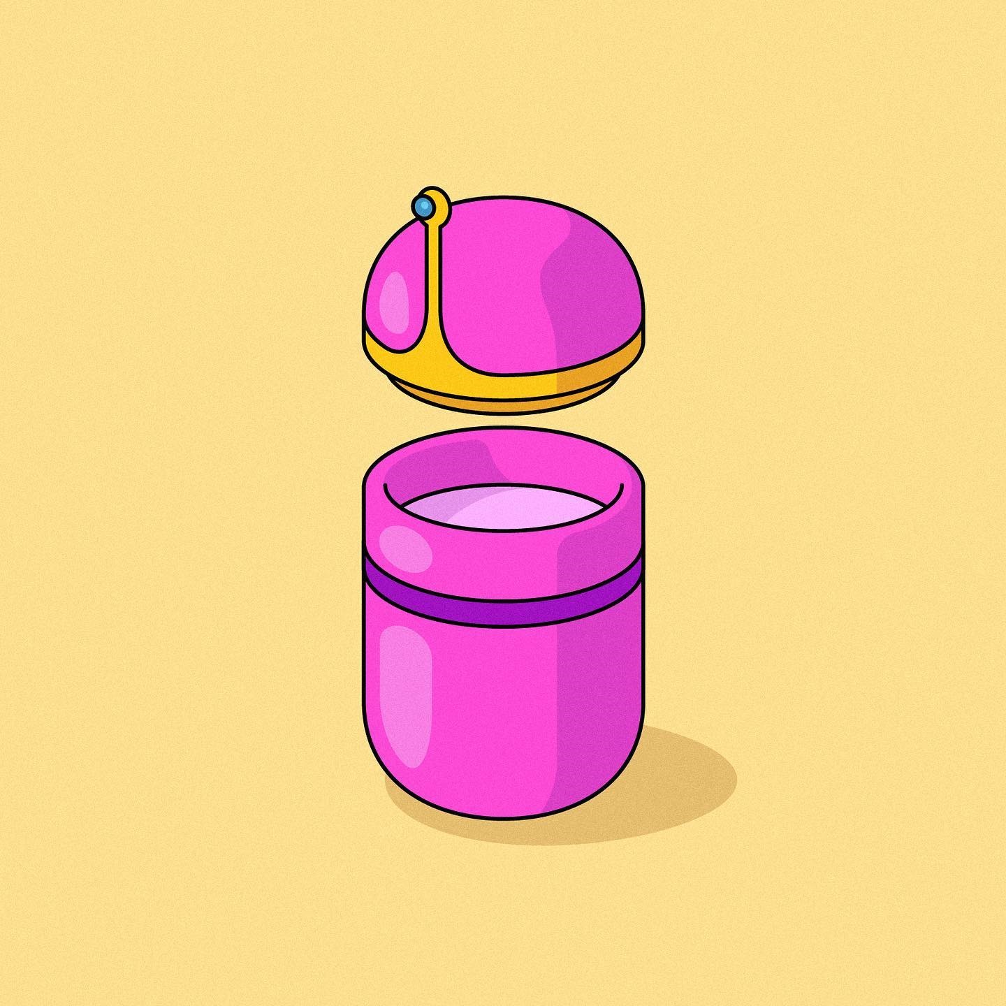 Princess Bubblegum's pink container with lid HD Wallpaper