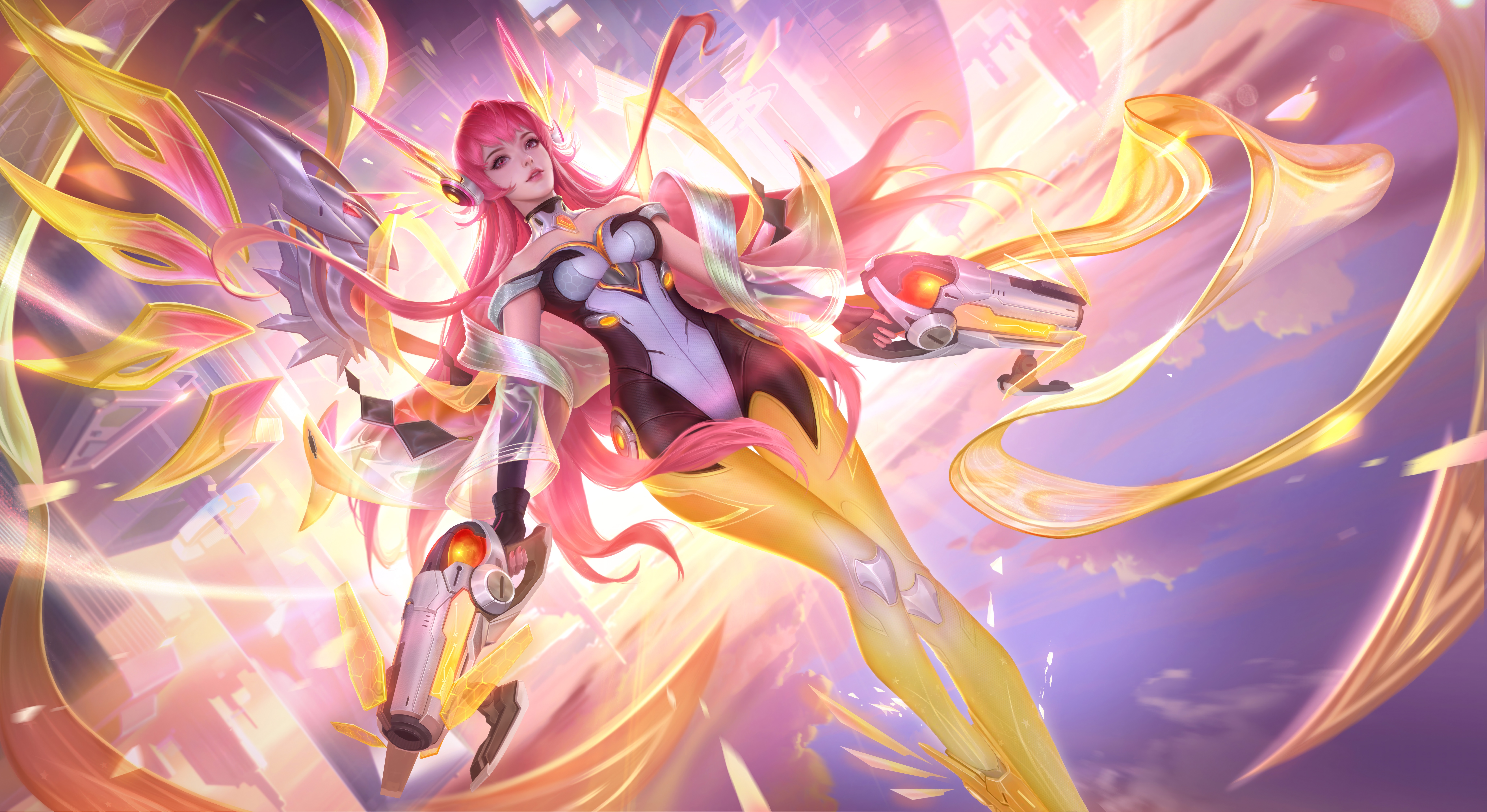 4K Honor of Kings Game CG with Pink Haired Woman HD Wallpaper