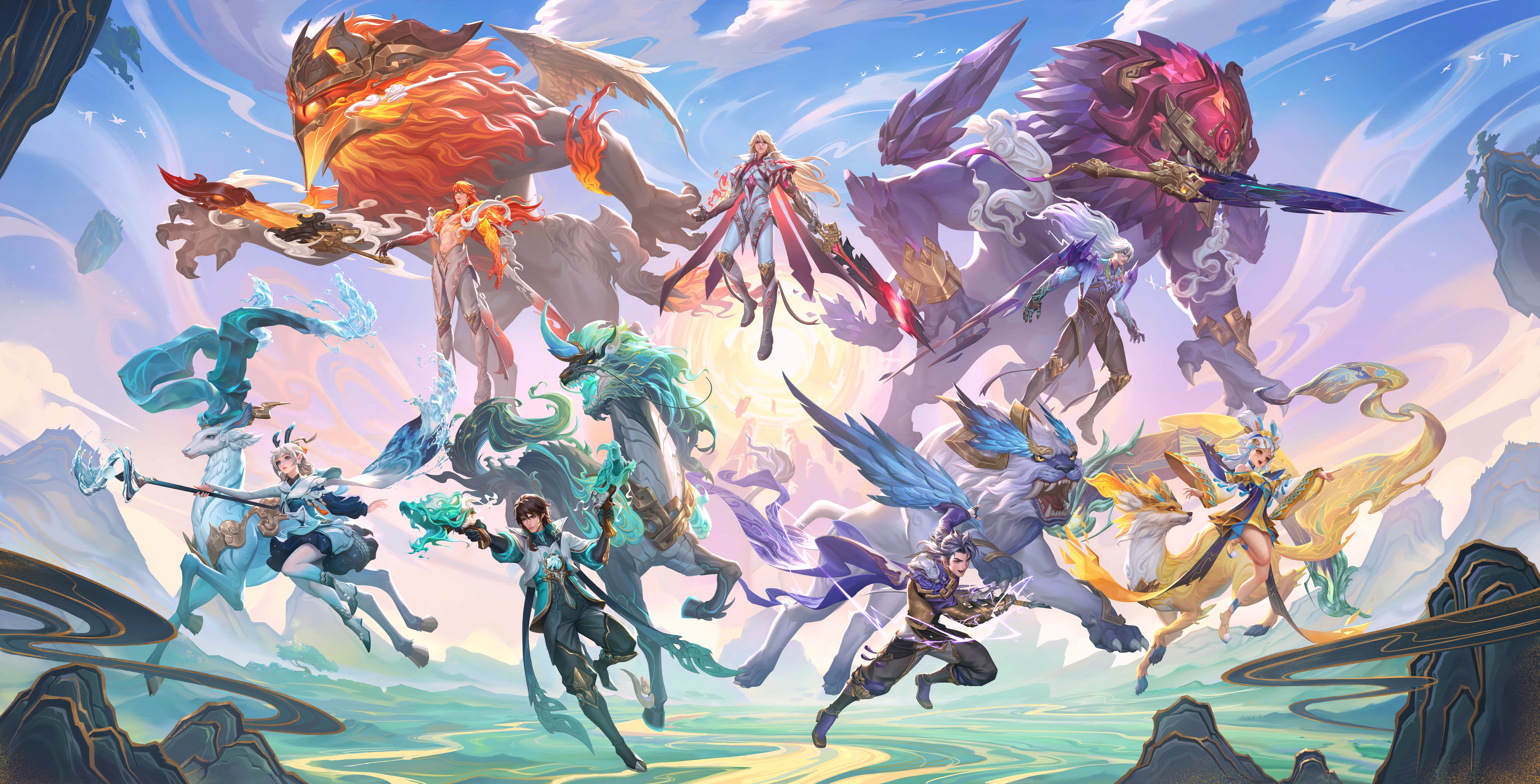 Honor of Kings Game CG with Mythical Creatures HD Wallpaper