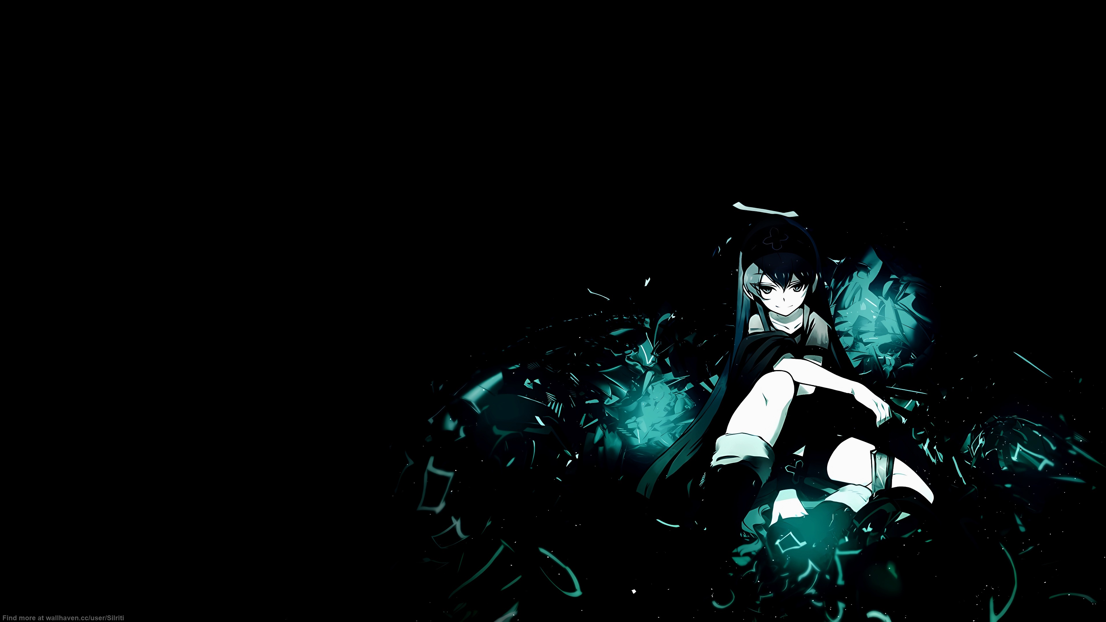 4K Anime Girl with Dark Energy HD Wallpaper