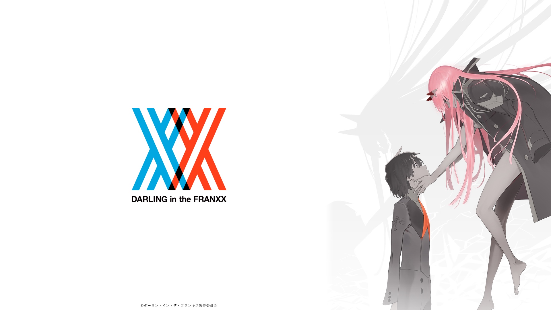 Zero Two and Hiro from Darling in the FranXX HD Wallpaper