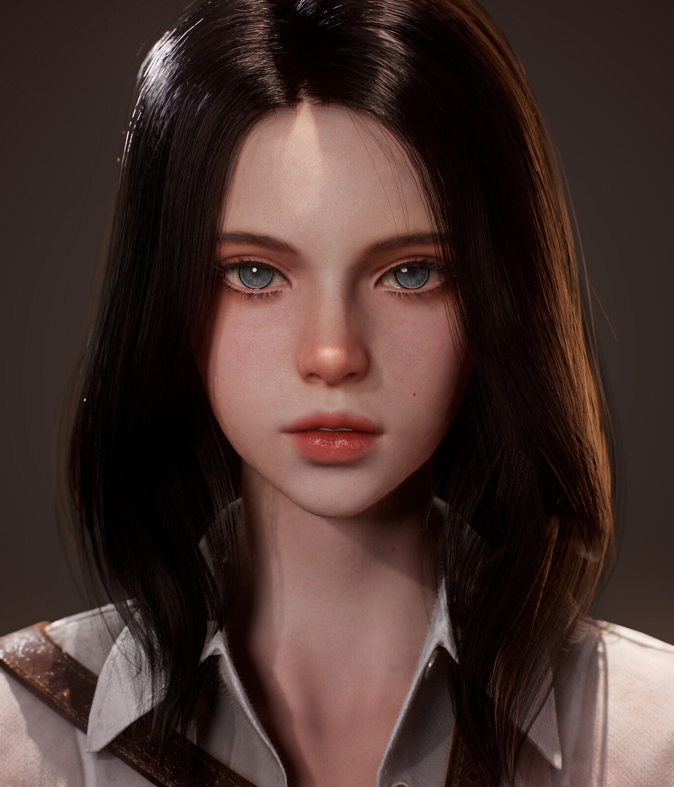 Digital art of a young woman's face HD Phone Wallpaper