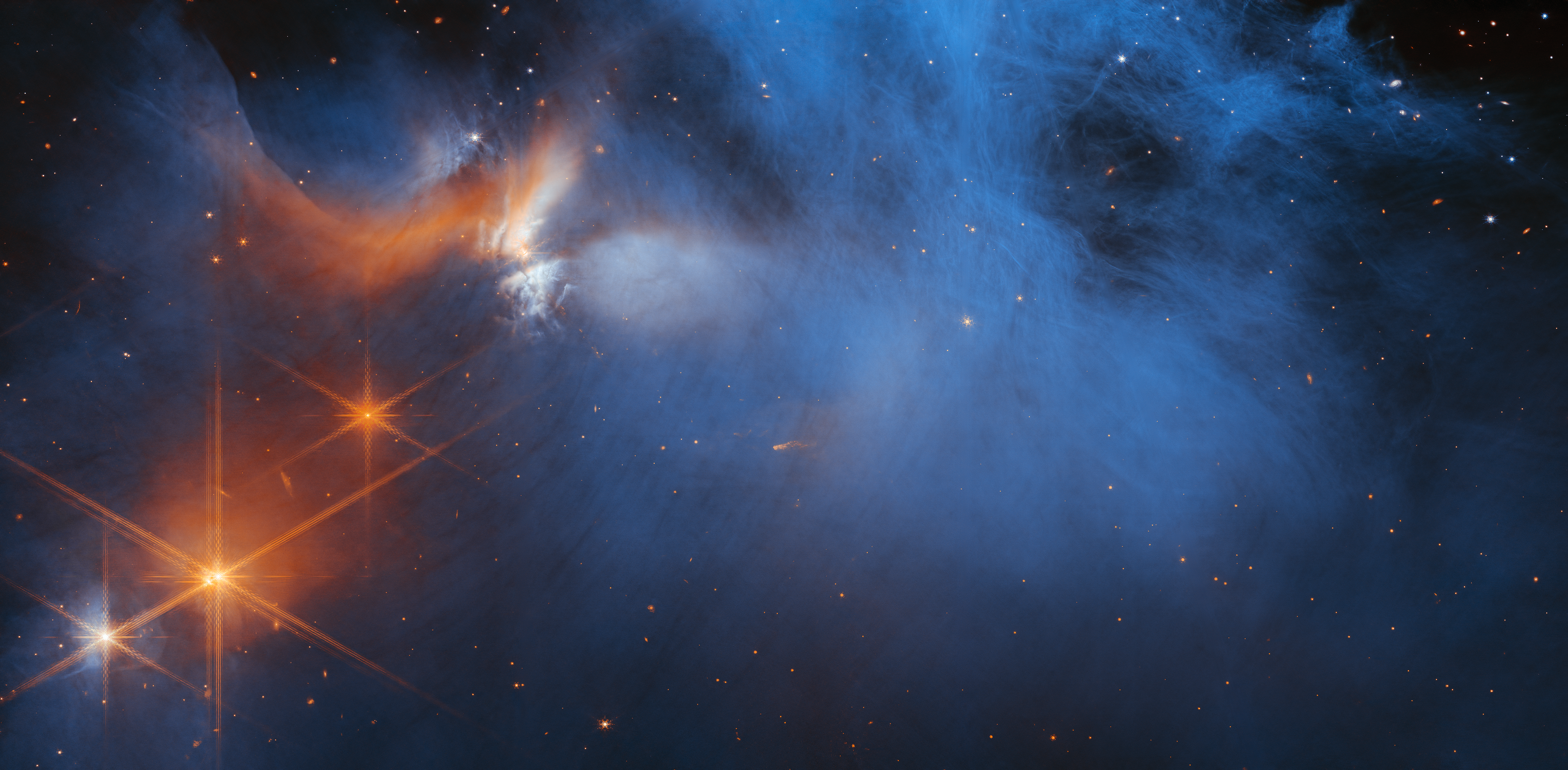 James Webb Space Telescope captures molecular cloud and stars HD Wallpaper