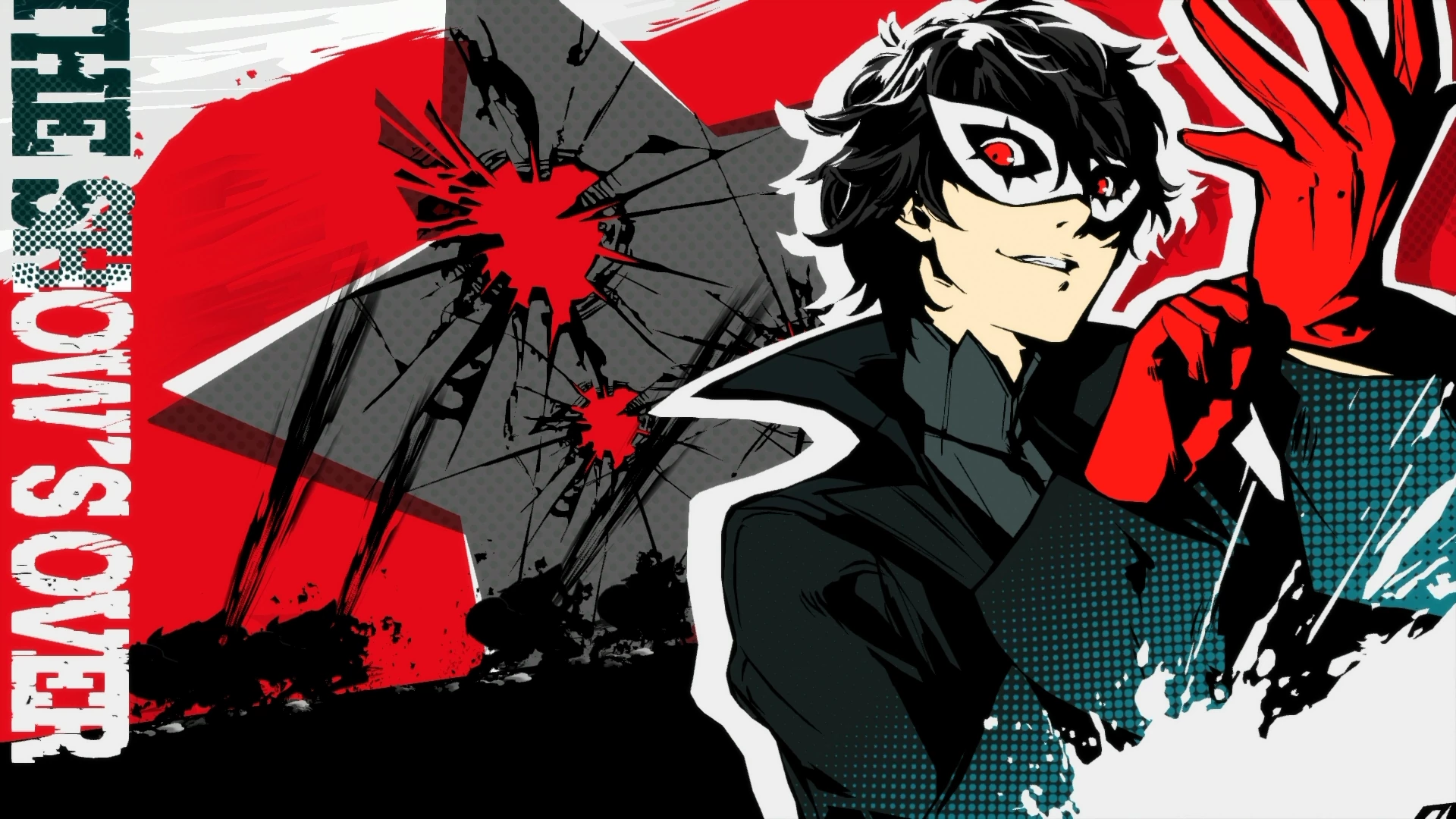Joker from Persona 5 with mask and red gloves HD Wallpaper