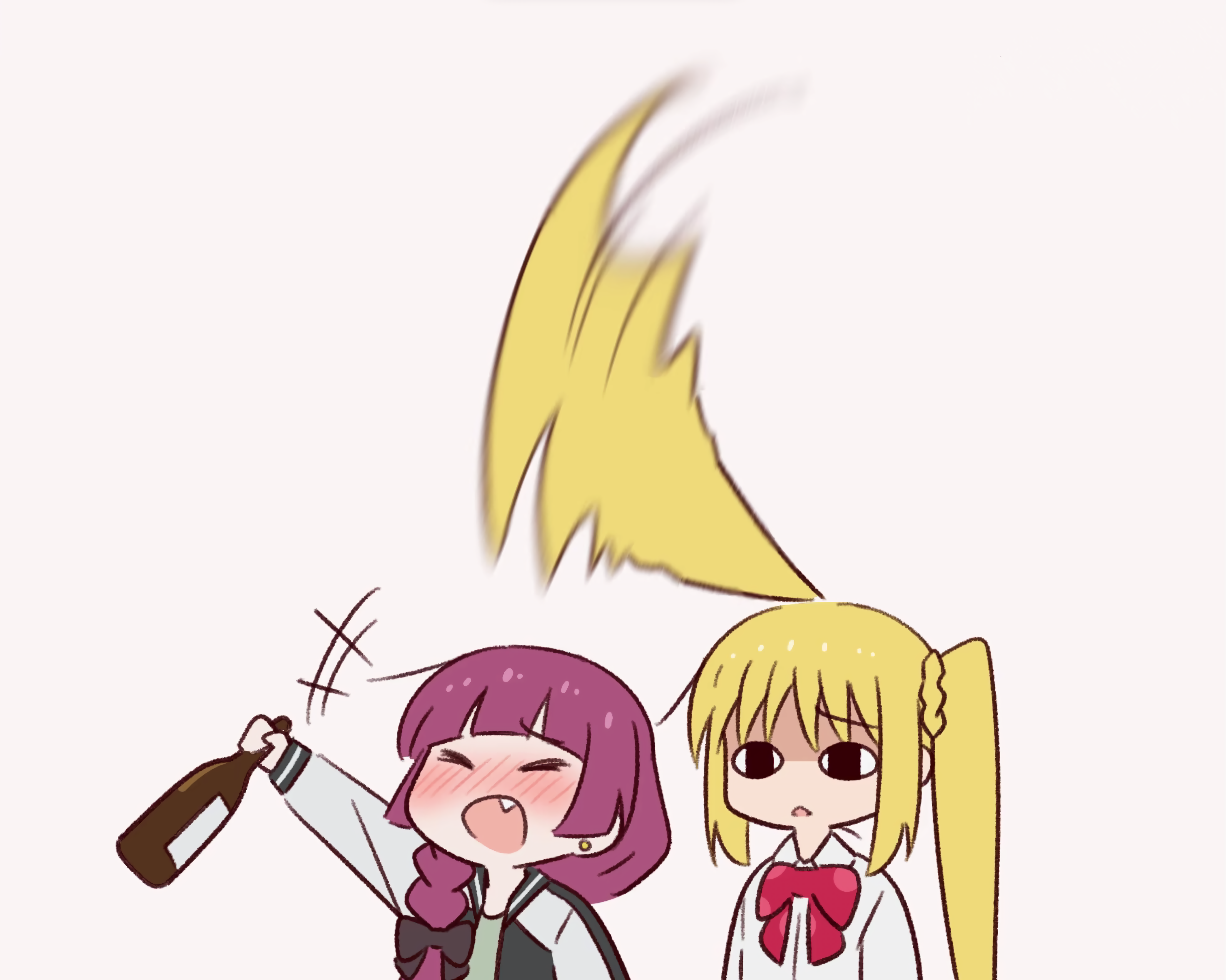 Drunk Nijika Ijichi with a friend HD Wallpaper