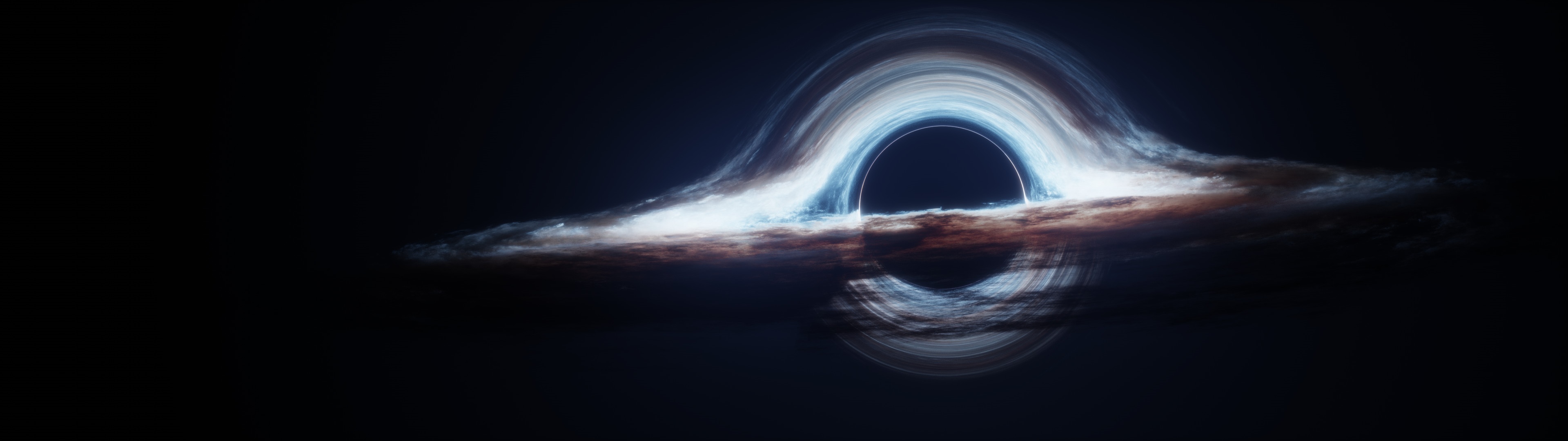 4K Black Hole with Accretion Disk HD Wallpaper