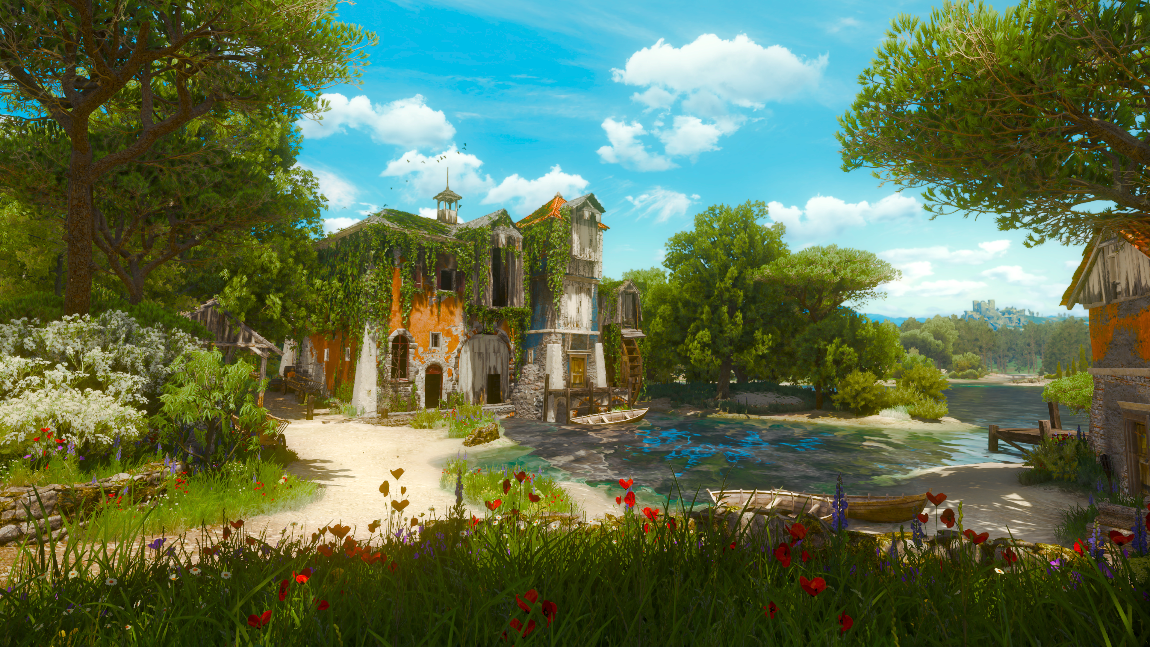 The Witcher 3: Wild Hunt Blood and Wine Mill HD Wallpaper