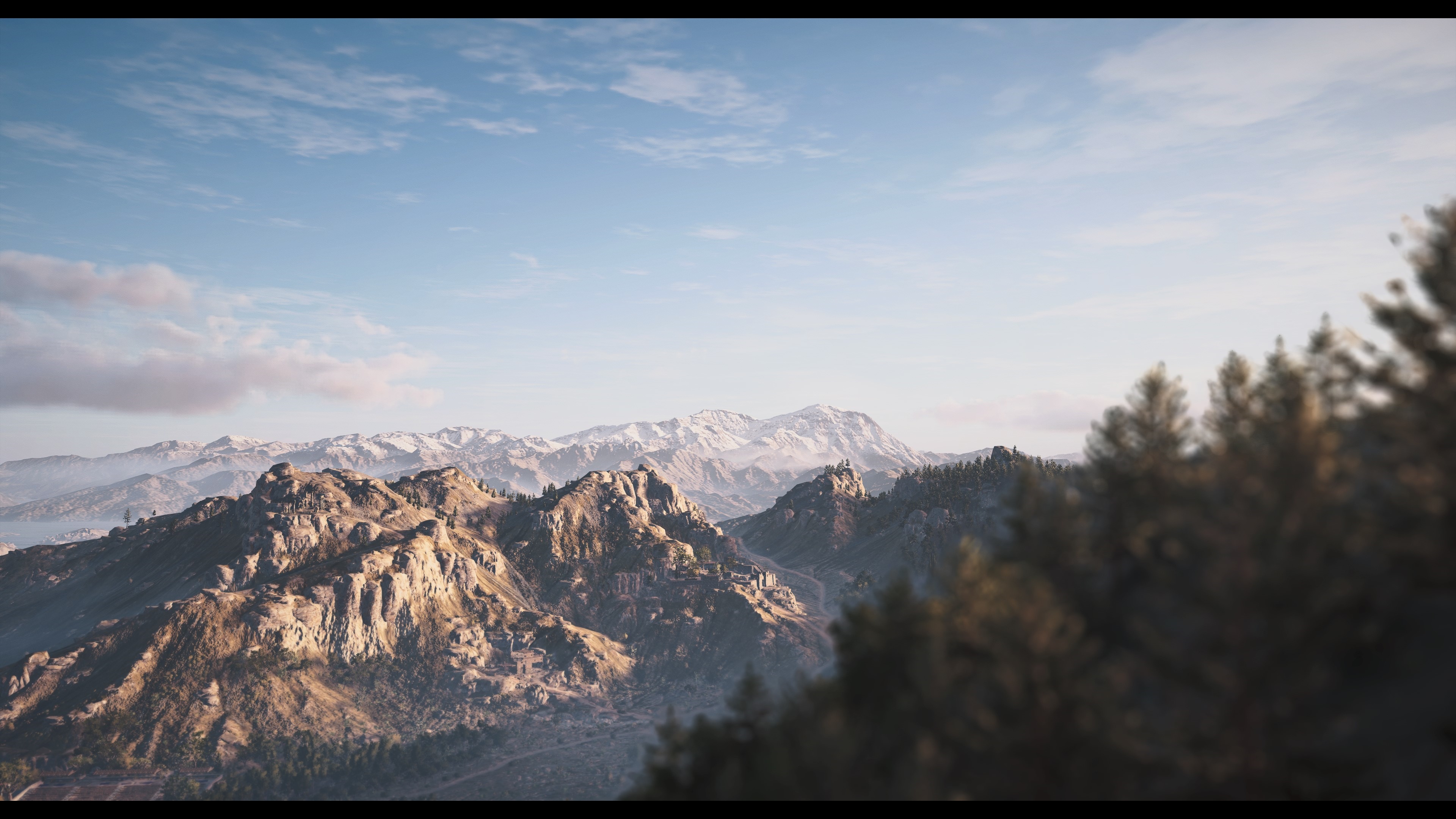 4K Mountains and Sky in Assassin's Creed: Odyssey HD Wallpaper
