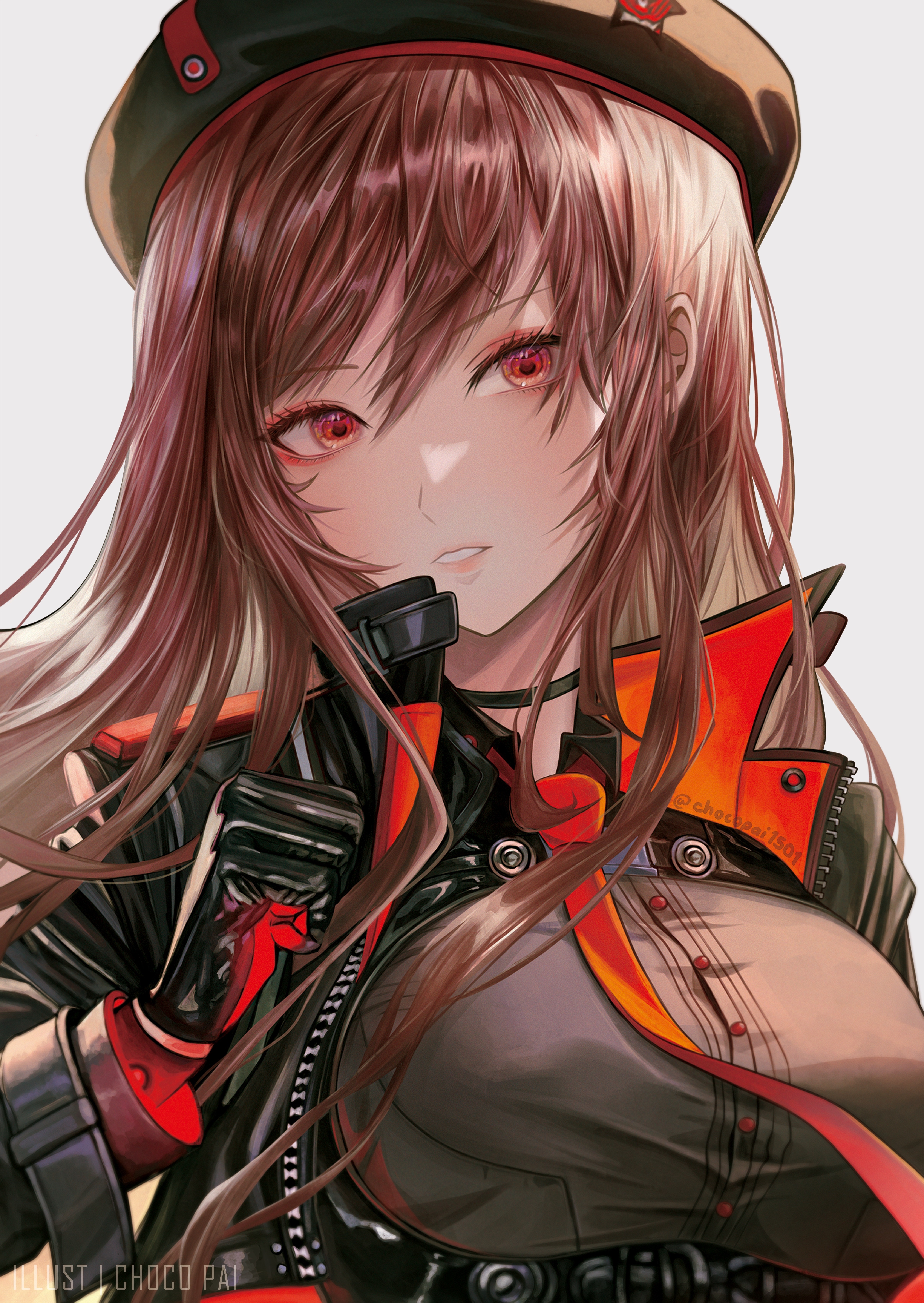 Rapi from Nikke: The Goddess of Victory with red eyes HD Phone Wallpaper