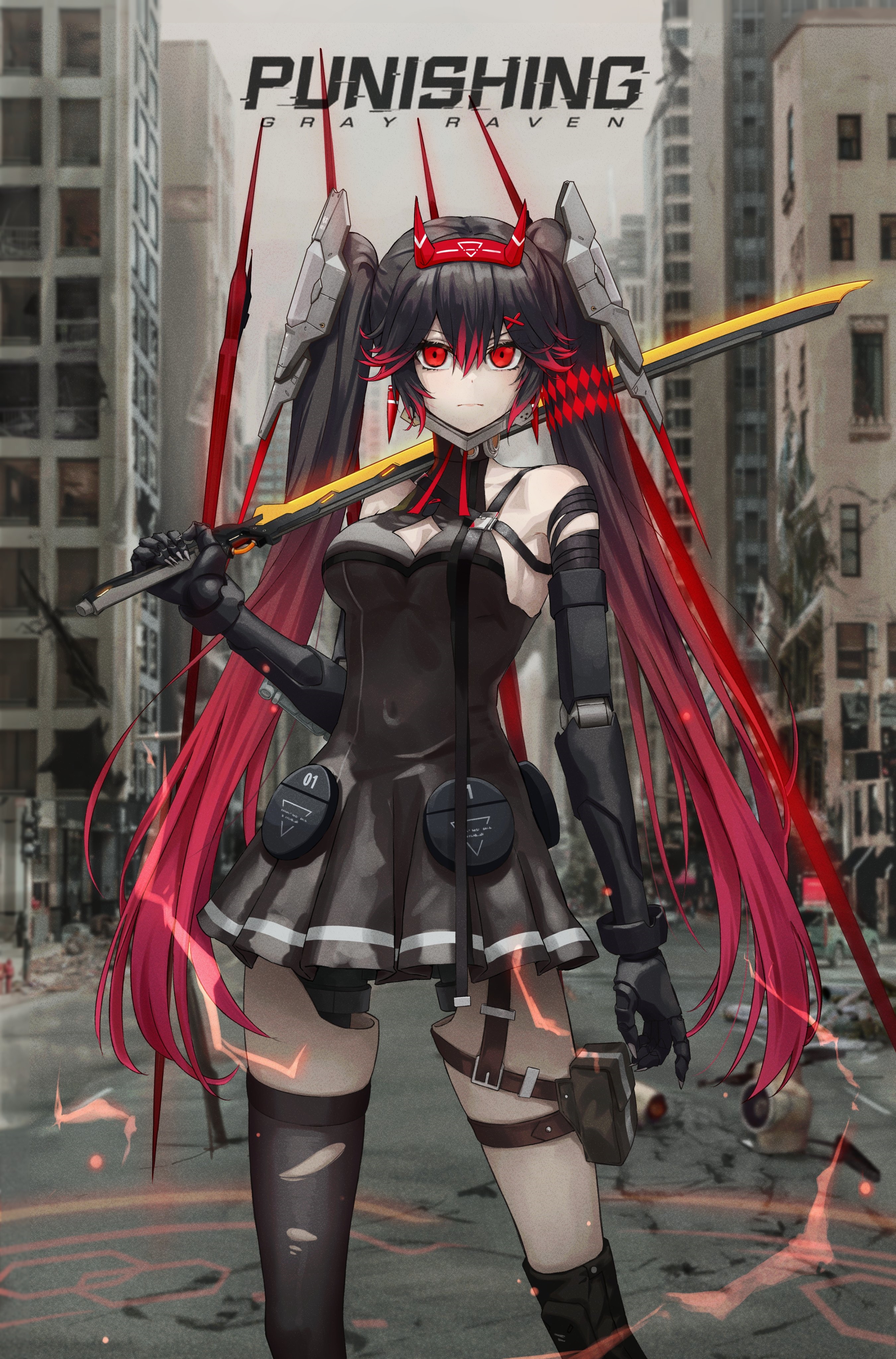 Punishing Gray Raven character with sword HD Phone Wallpaper