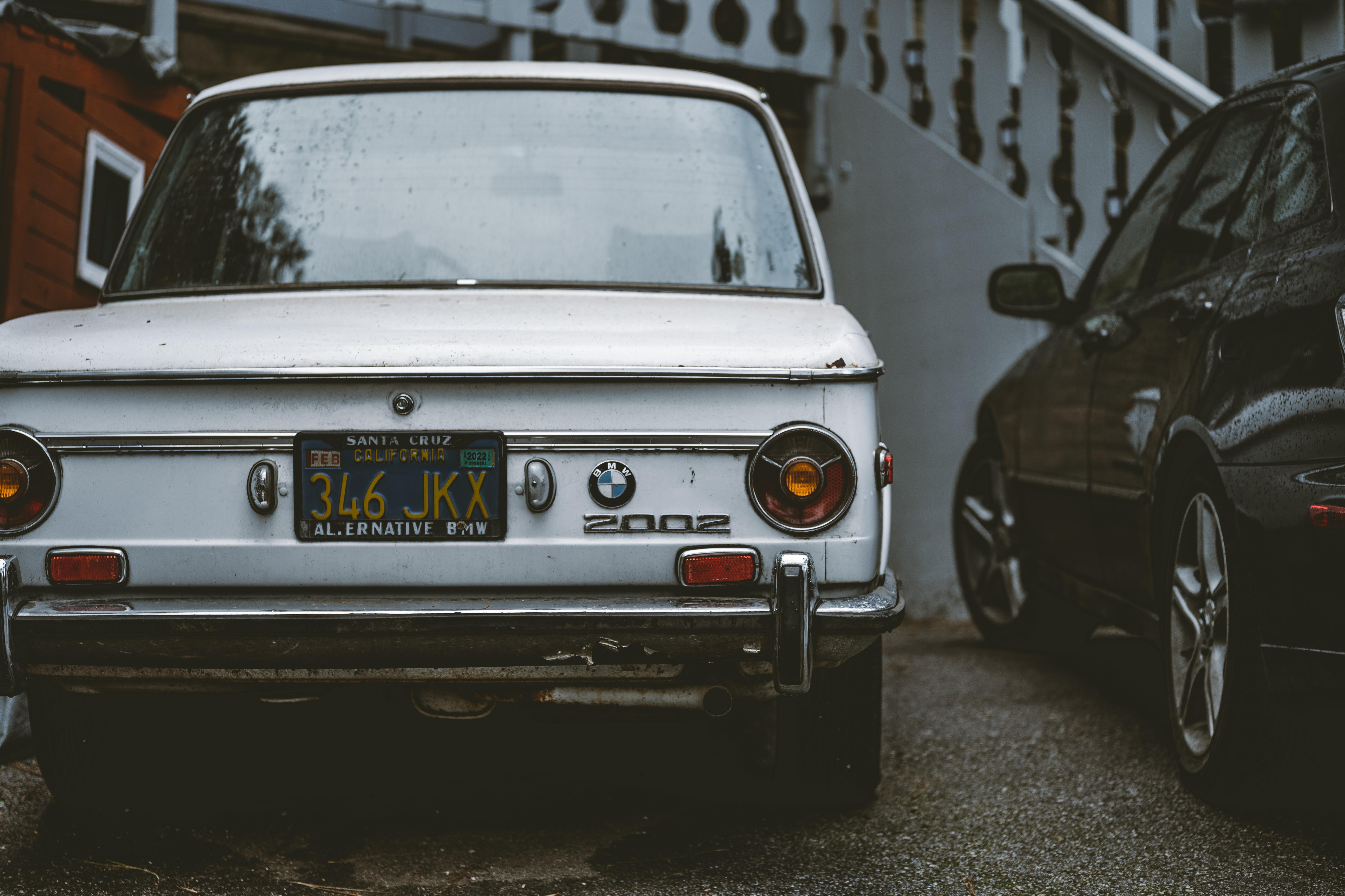 BMW 2002 Classic Car Rear View HD Wallpaper