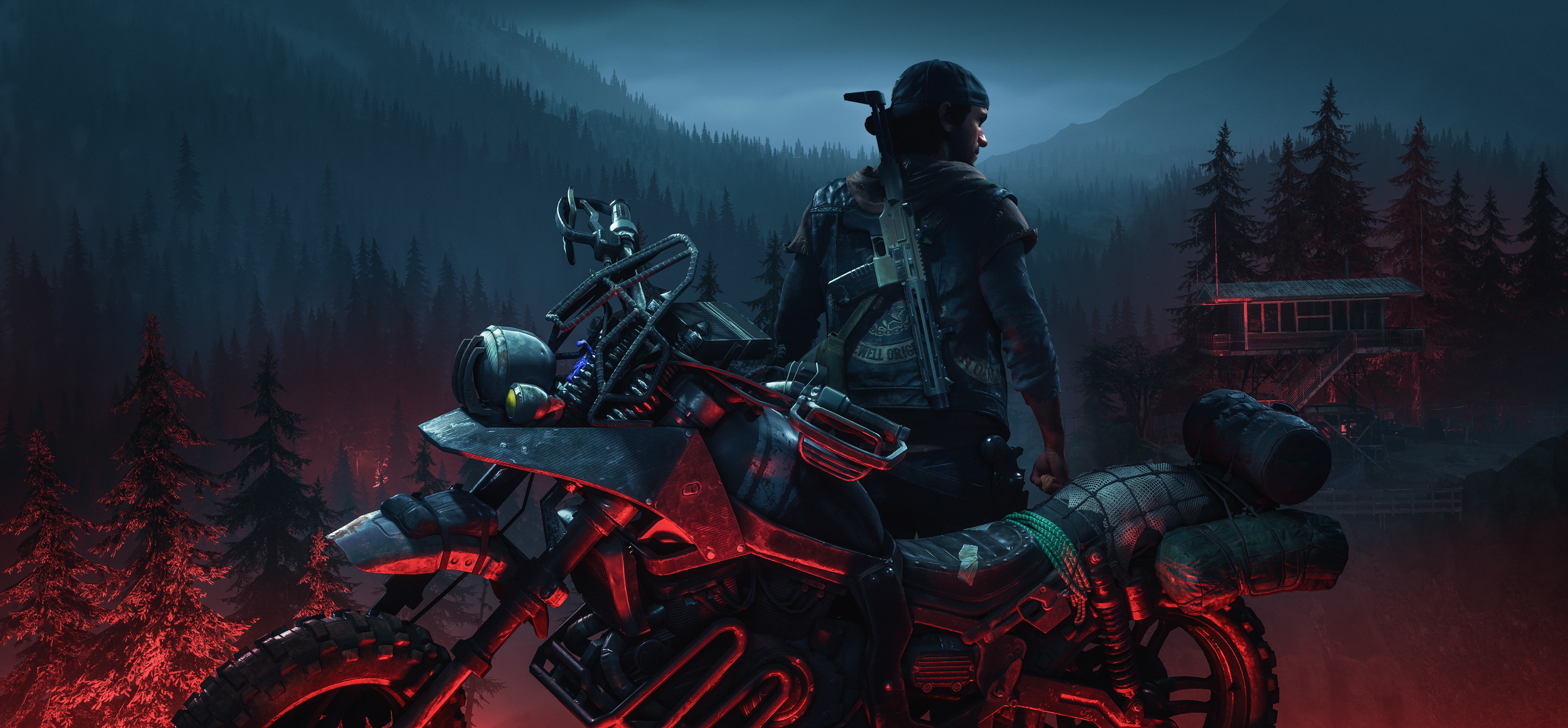 4K Days Gone Motorcycle in Forest HD Wallpaper